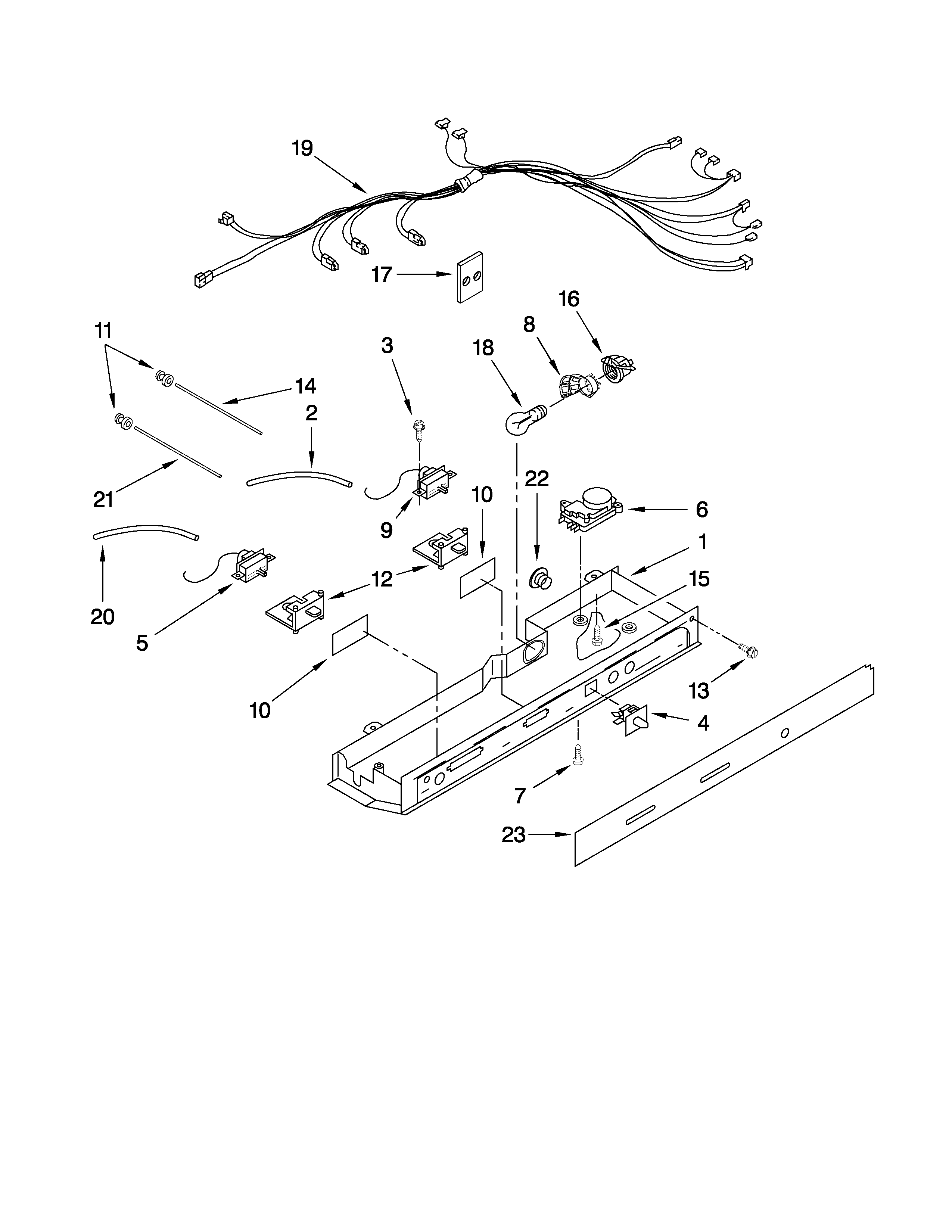 Maytag 5MS224NEWW00 control parts diagram
