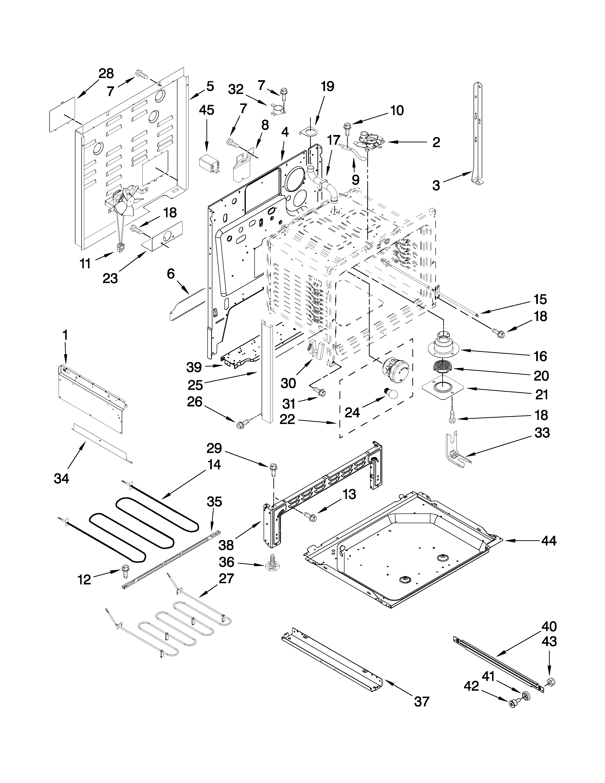 Amana AES3760BCS16 chassis parts diagram