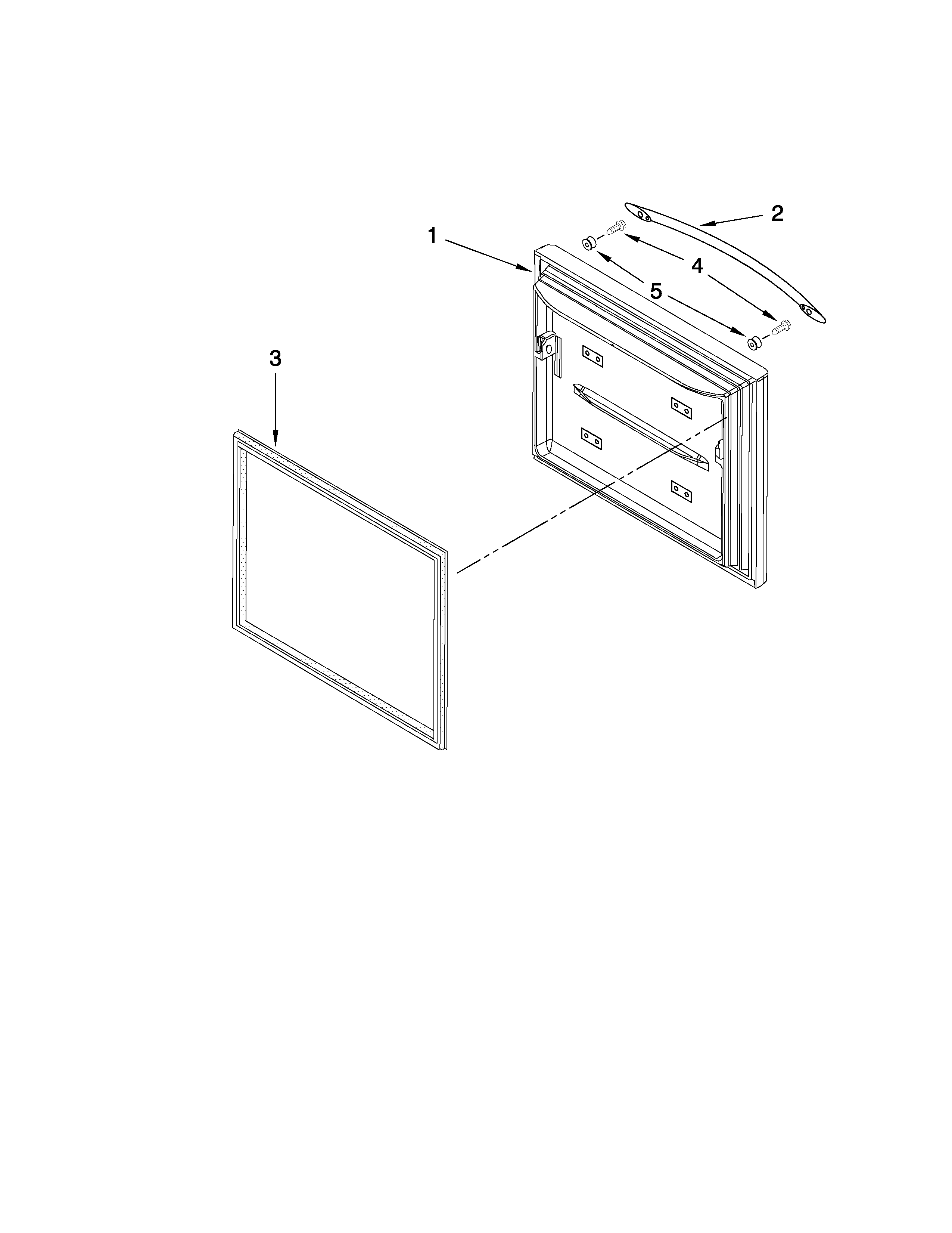 Whirlpool G25EFSB23S6 freezer door parts diagram