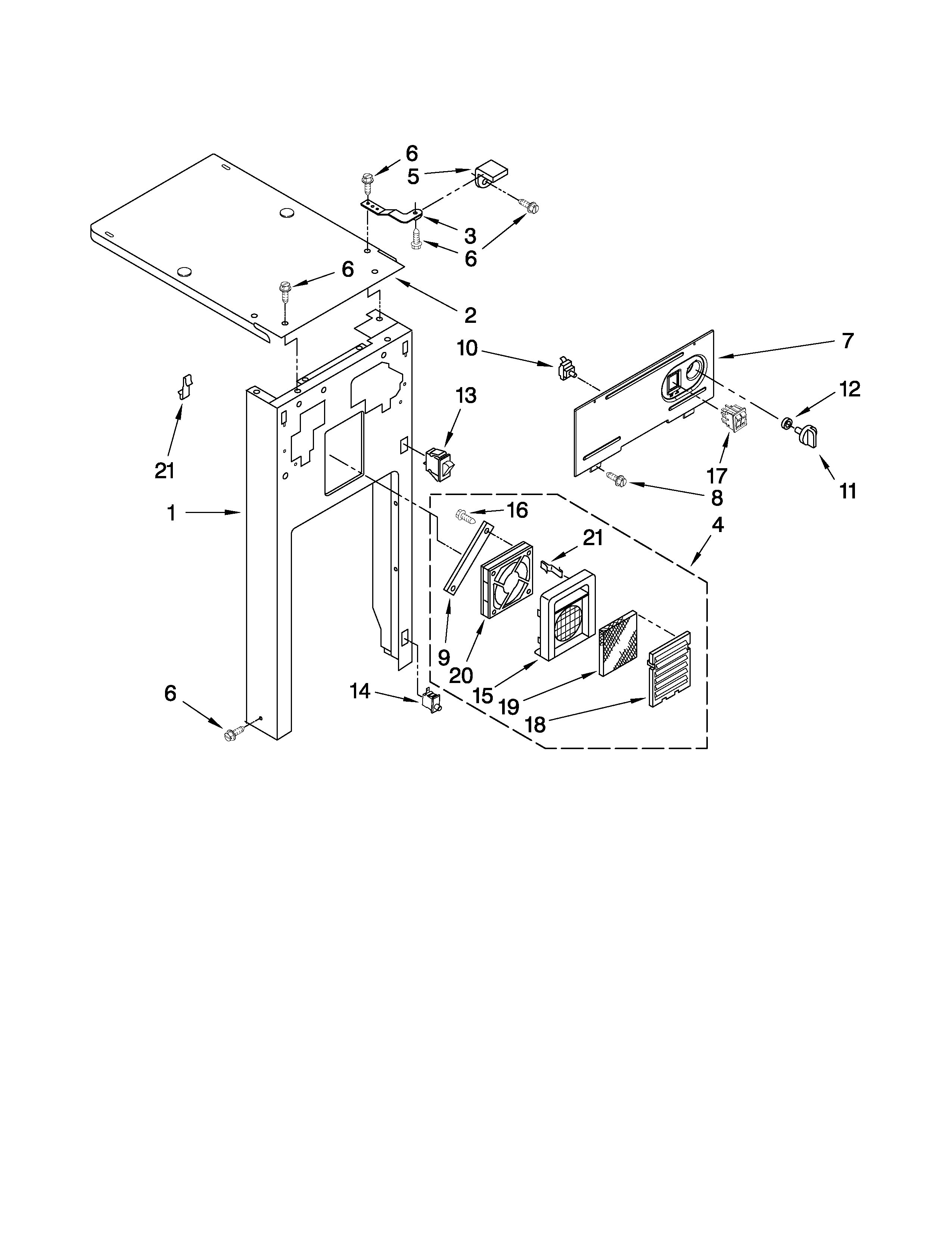 KitchenAid KUCS03FTSS1 panel and control parts diagram