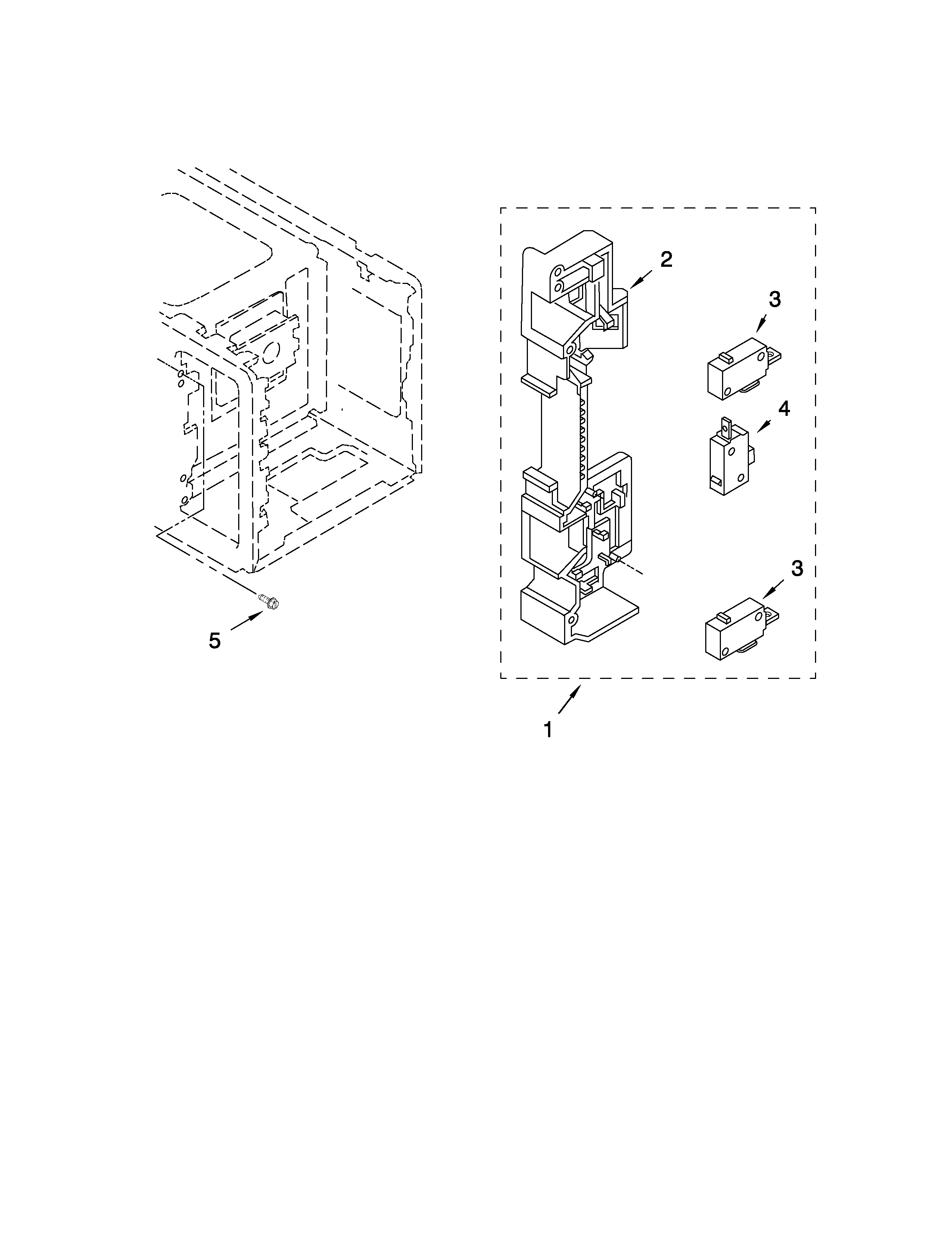 Whirlpool MT4155SPT4 latch board parts diagram