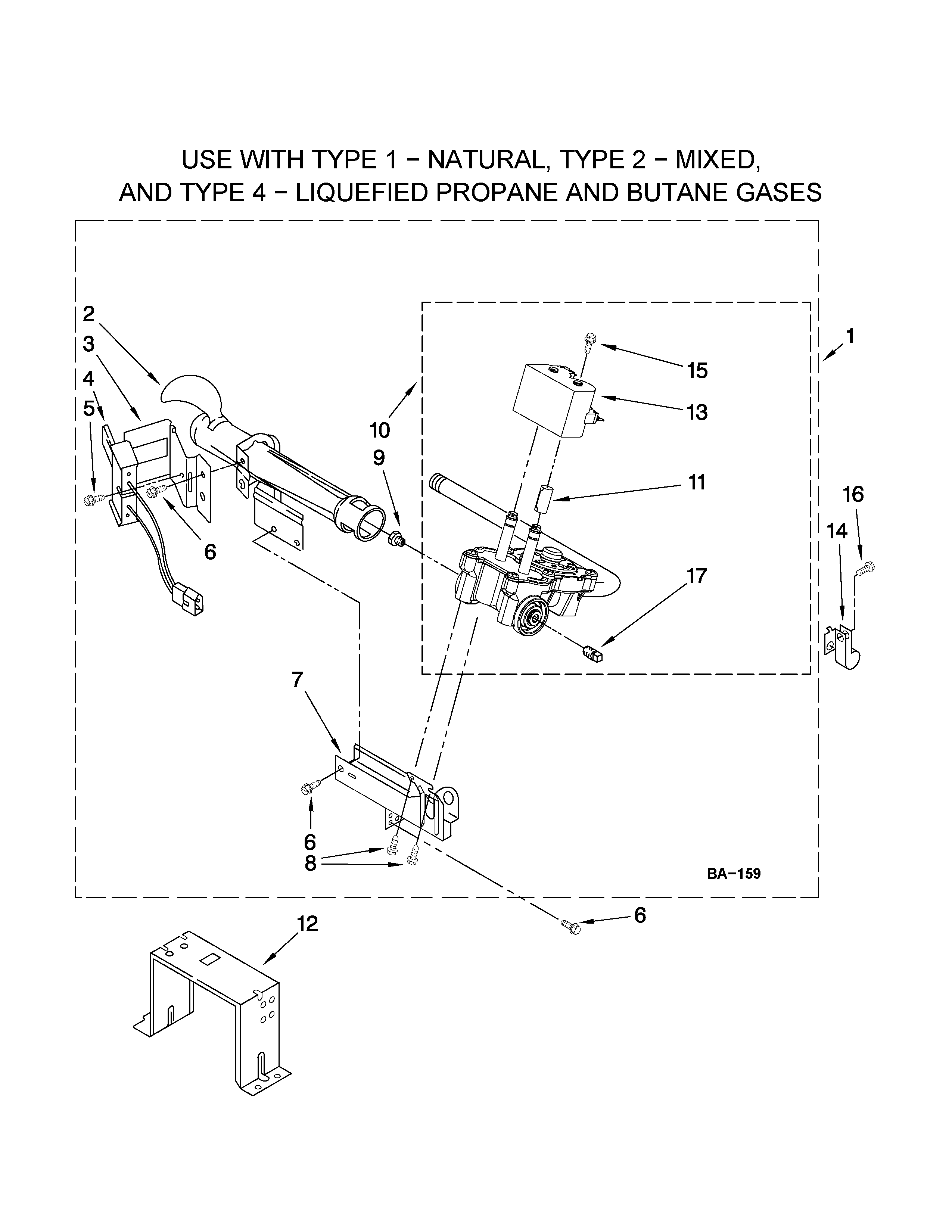 Maytag MGDE400XW0 w10293911 burner assembly diagram