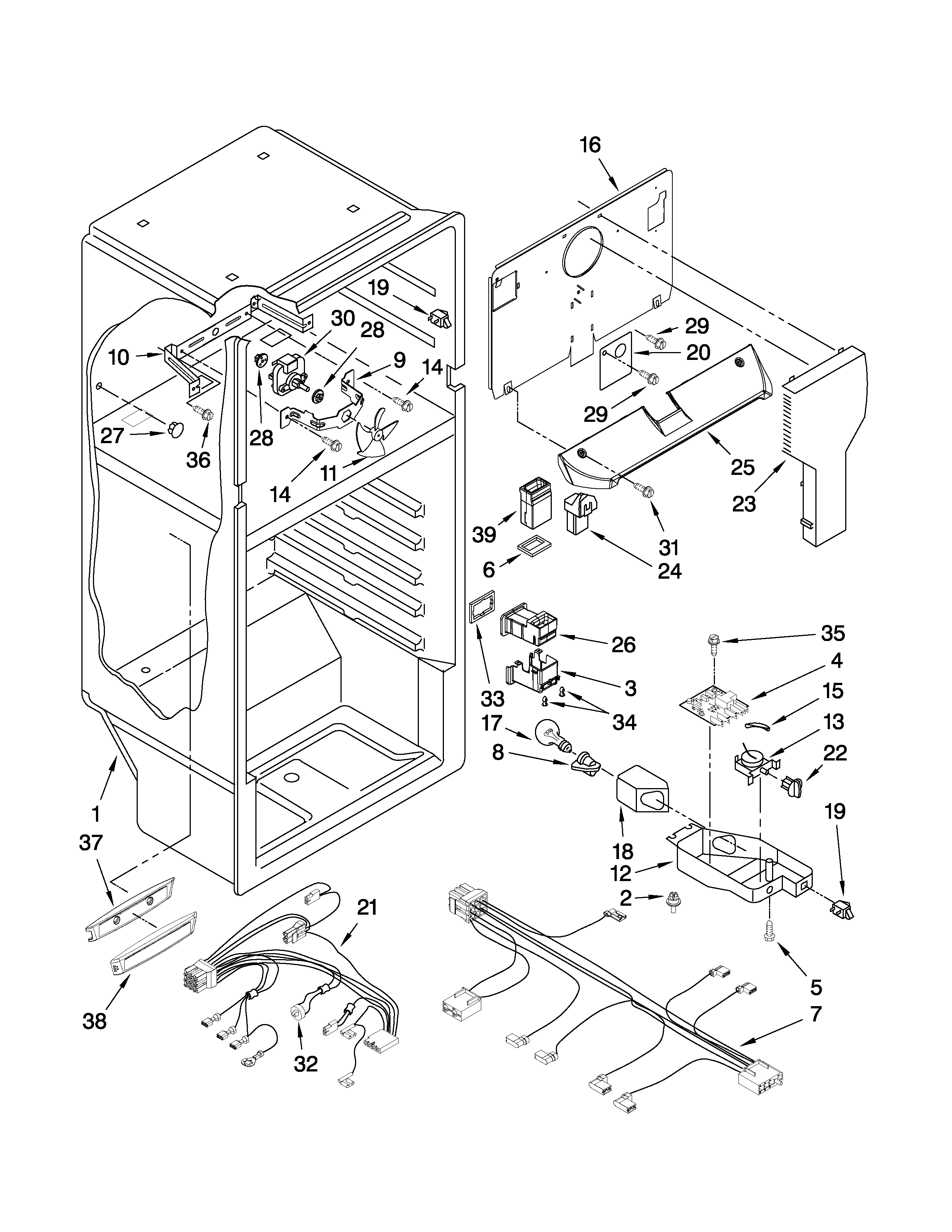 Maytag M8RXCGFXB00 liner parts diagram