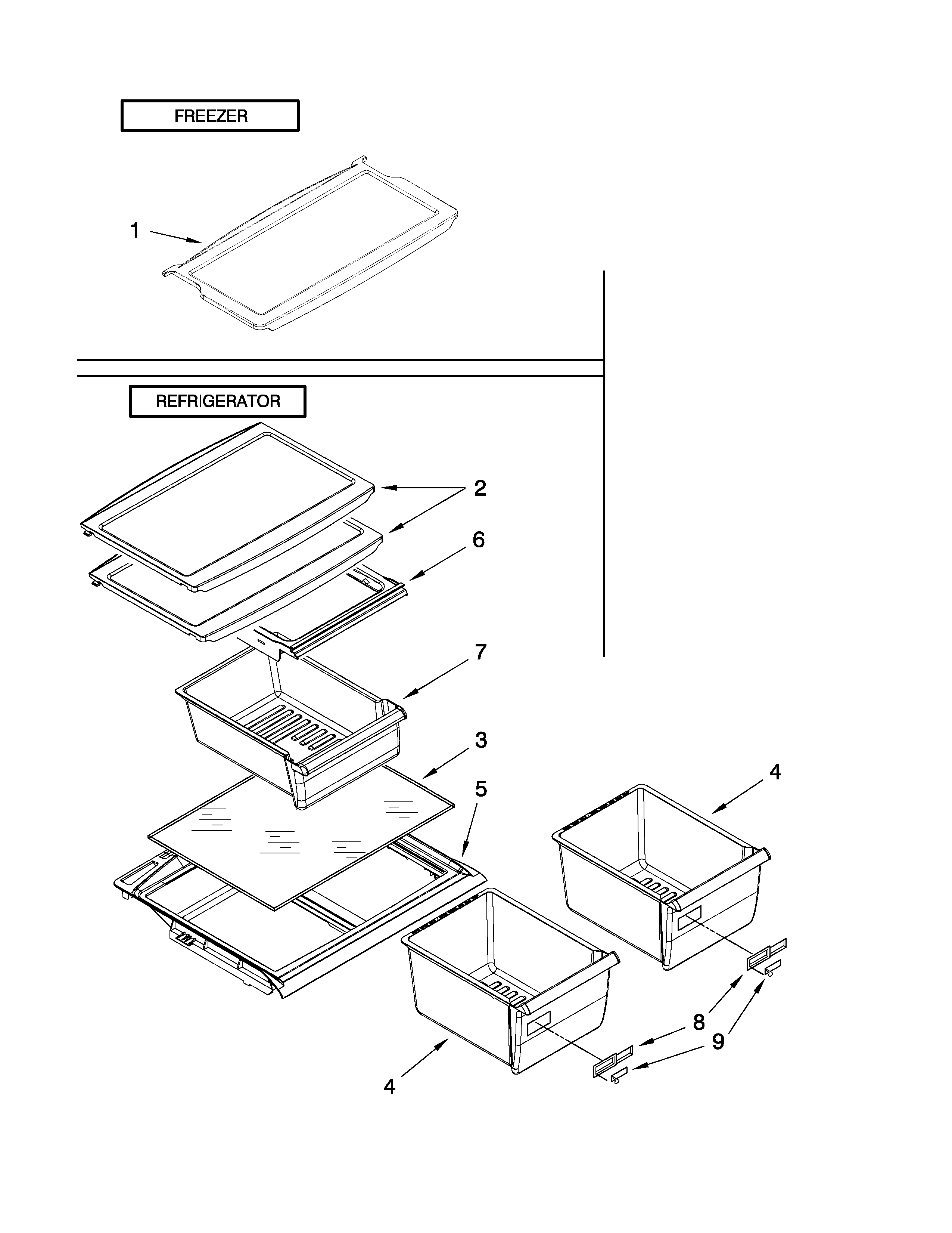 Maytag M8RXCGFXB00 shelf parts diagram