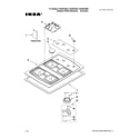 Ikea ICS300XS00 cooktop, burner and grate parts diagram