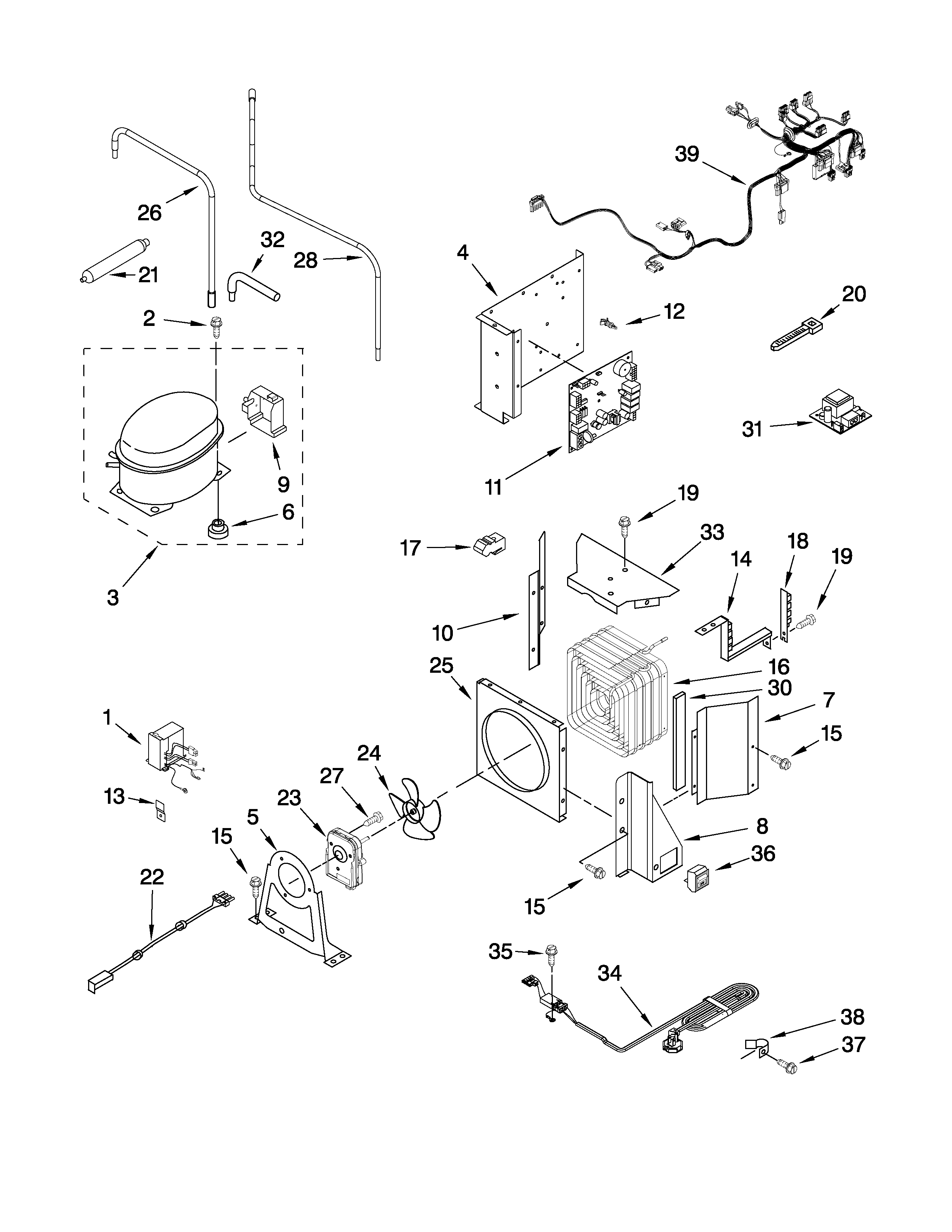 KitchenAid KSSO42FTX04 upper unit parts diagram