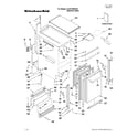 KitchenAid KUIO18NNVS2 cabinet liner and door parts diagram