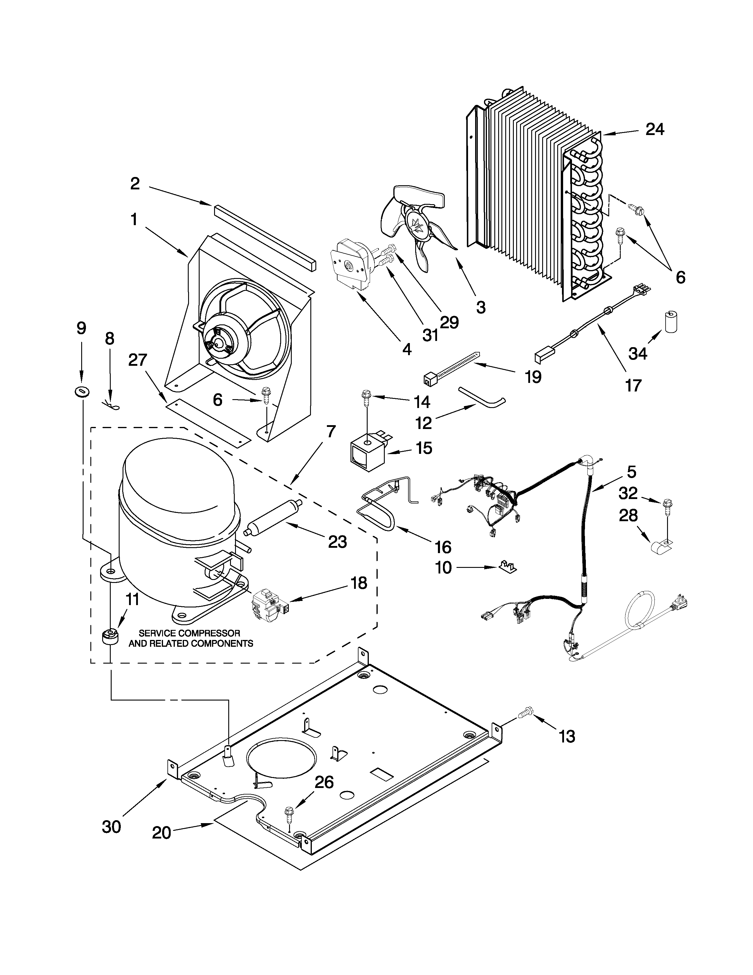 KitchenAid KUIO18NNVS2 unit parts diagram