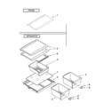 Whirlpool W8RXCGFXQ00 shelf parts diagram