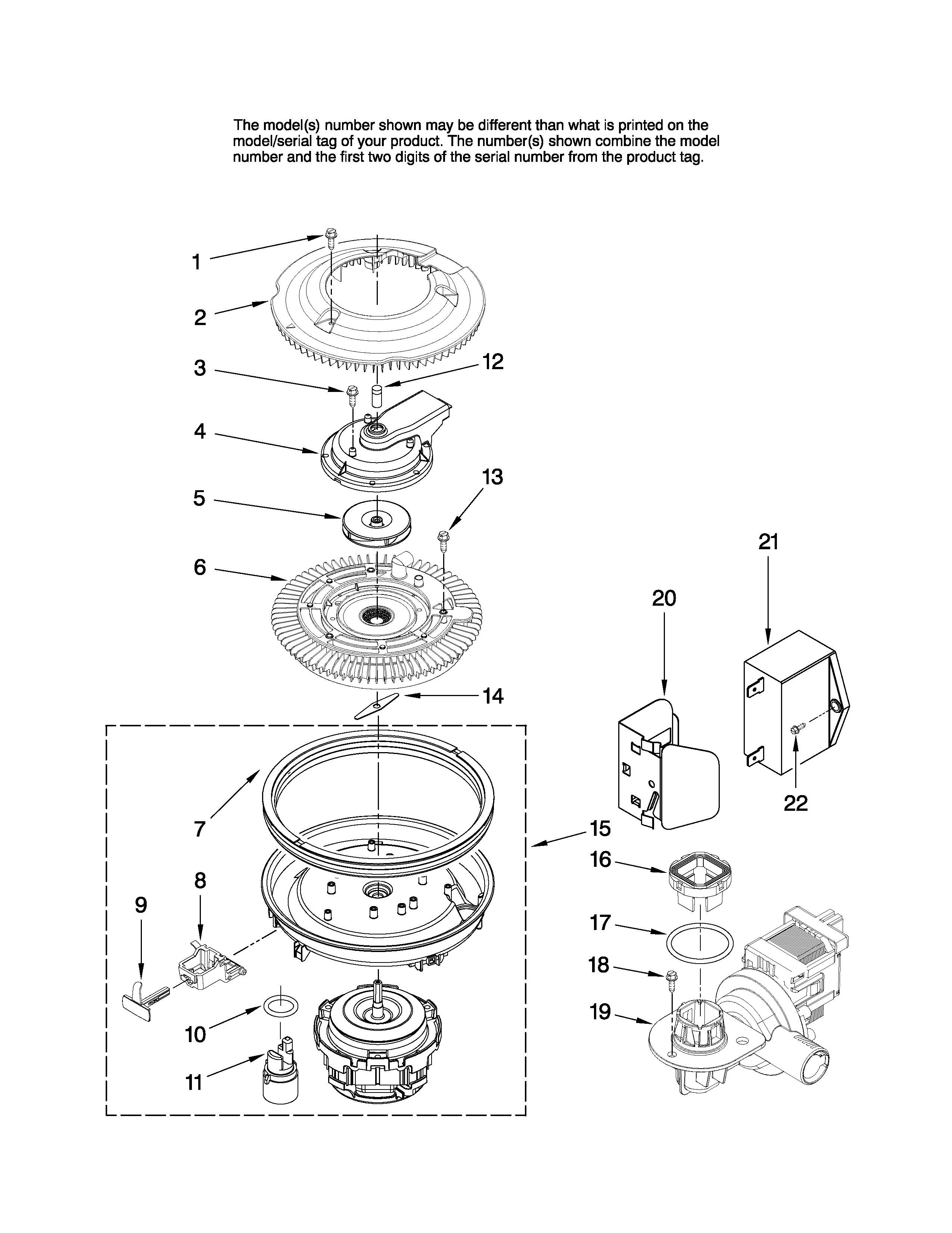 Maytag MDB8951BWB1 pump and motor parts diagram