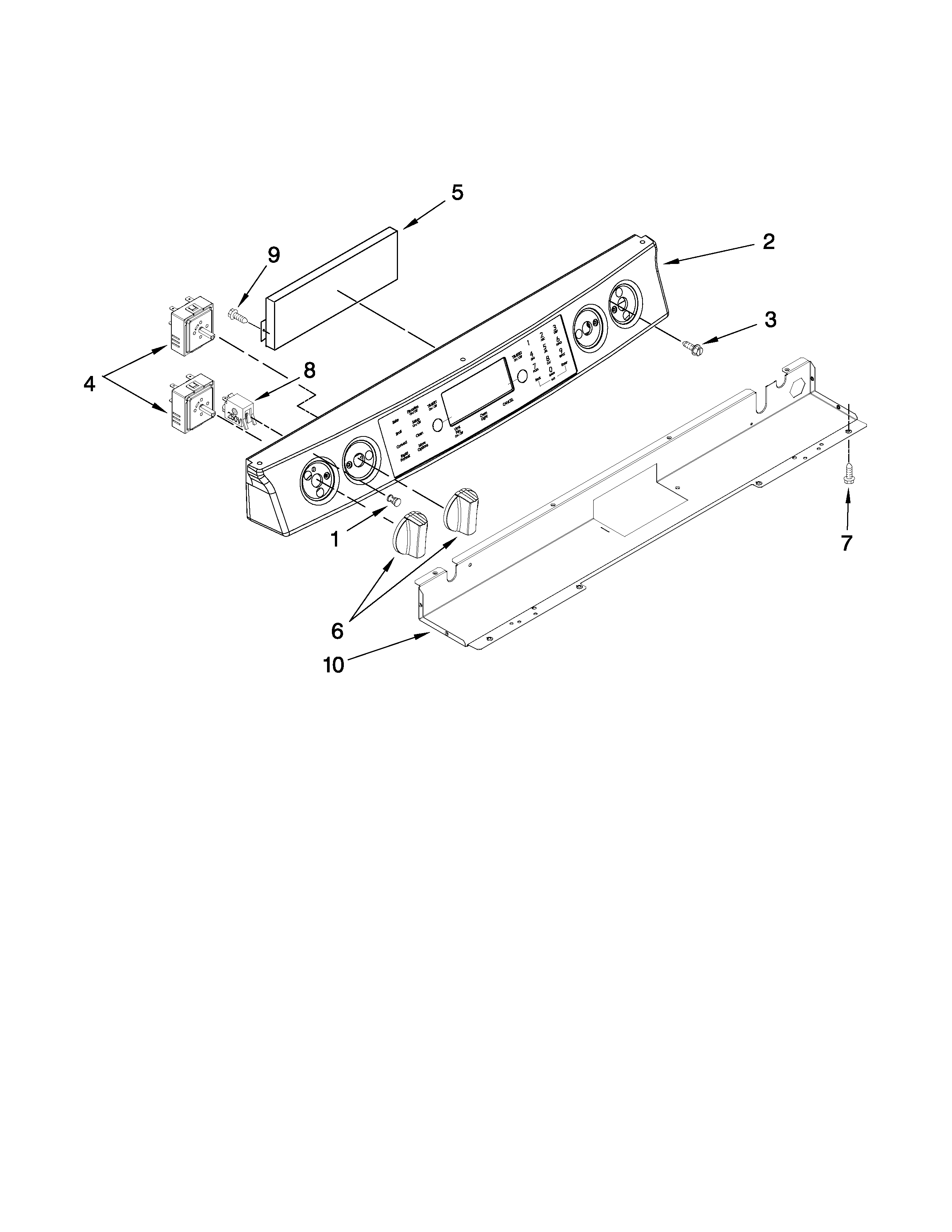 Jenn-Air JES9860CCS00 control panel parts diagram