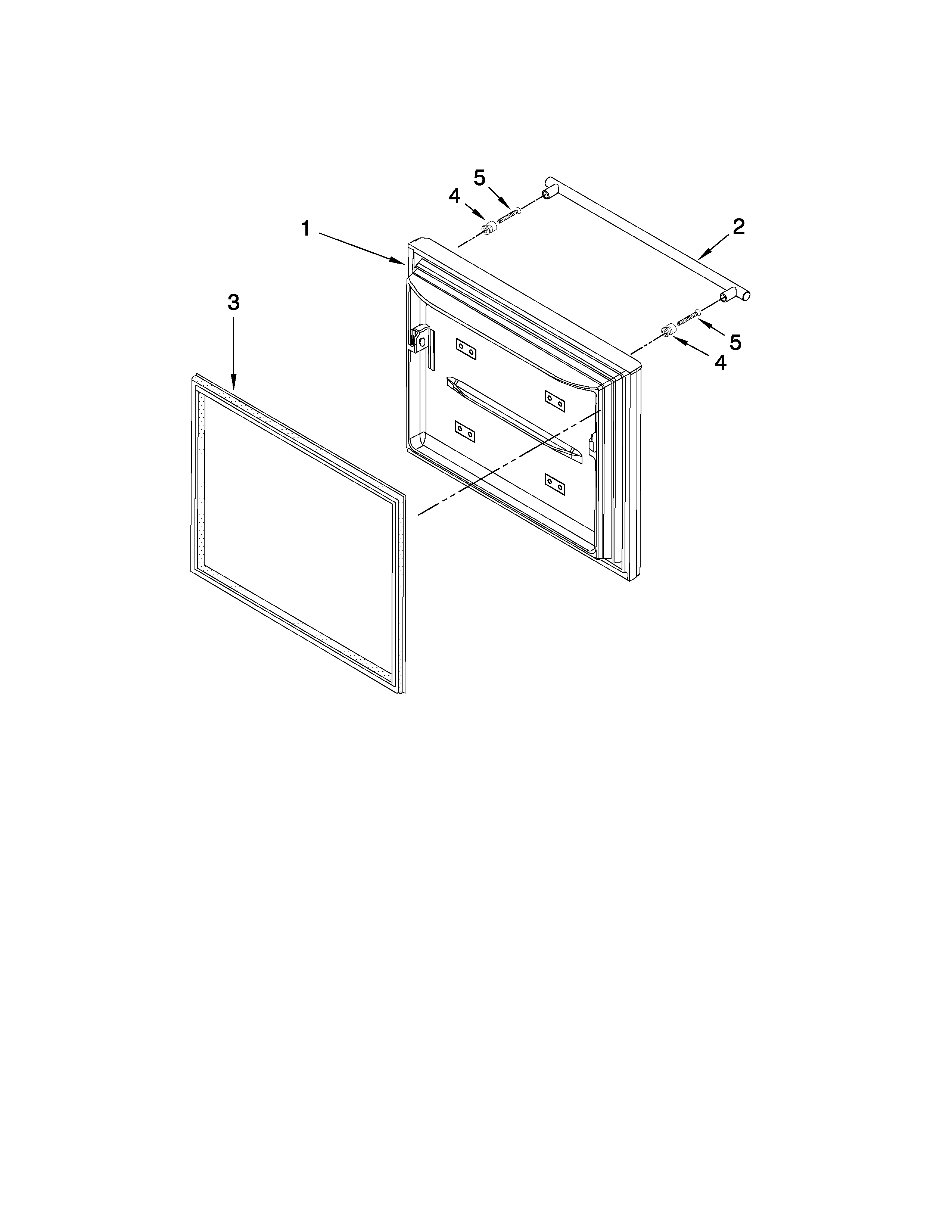 Jenn-Air JBD2286KEB3 freezer door parts diagram
