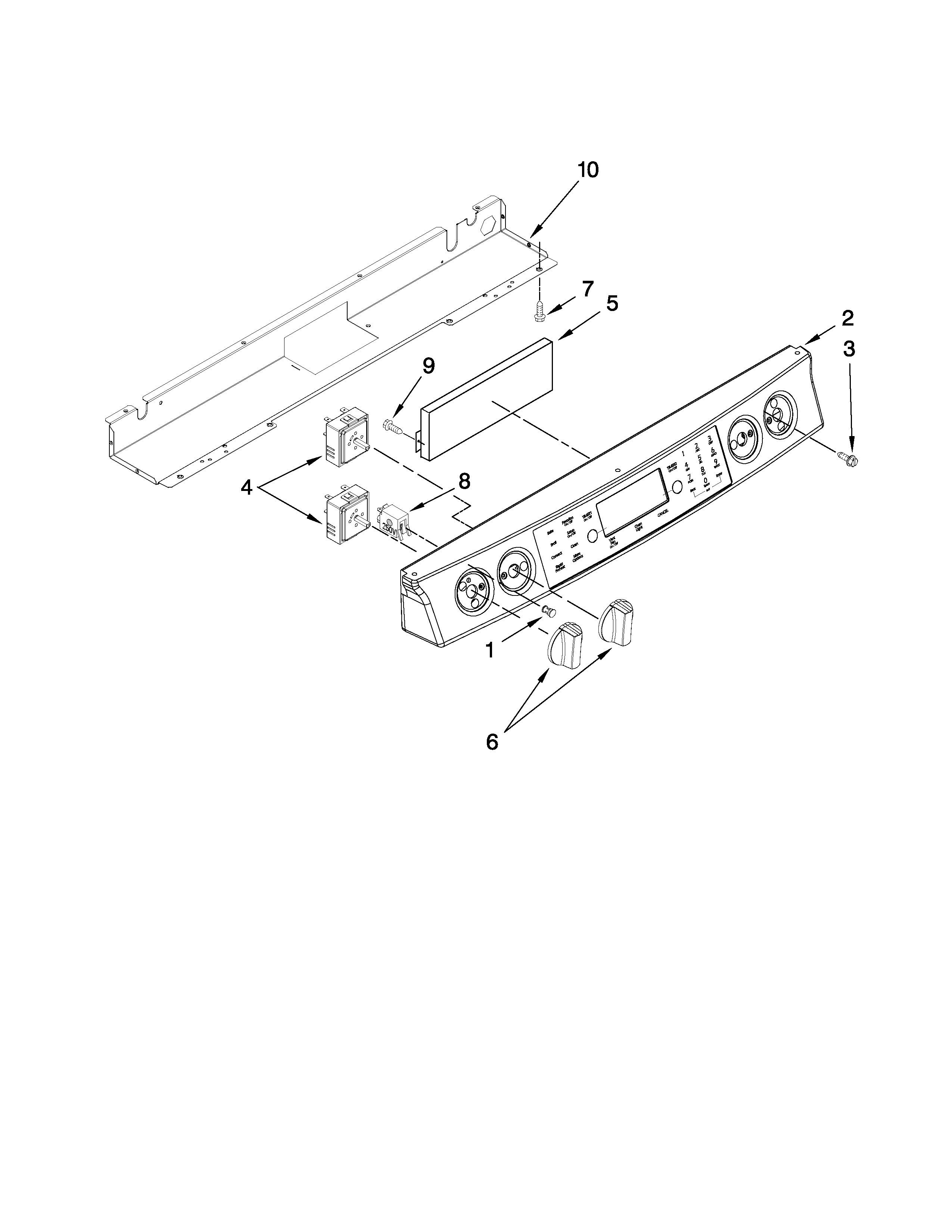 Jenn-Air JES9860BAS19 control panel parts diagram