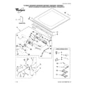 Whirlpool WED9400SW1 top and console parts diagram