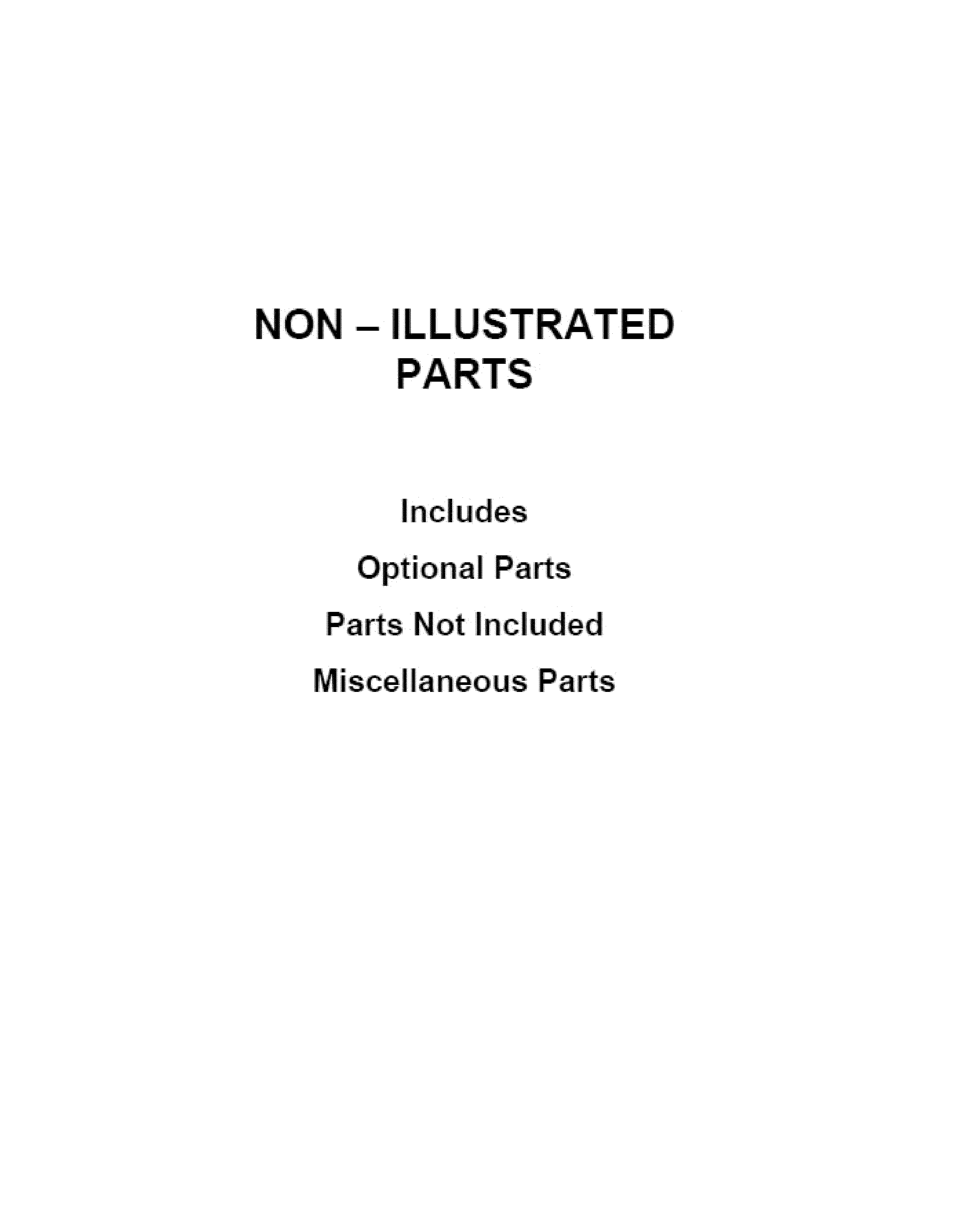 Inglis IFW7300WW00 optional parts (not included) diagram