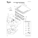 Whirlpool WED9270XL0 top and console parts diagram