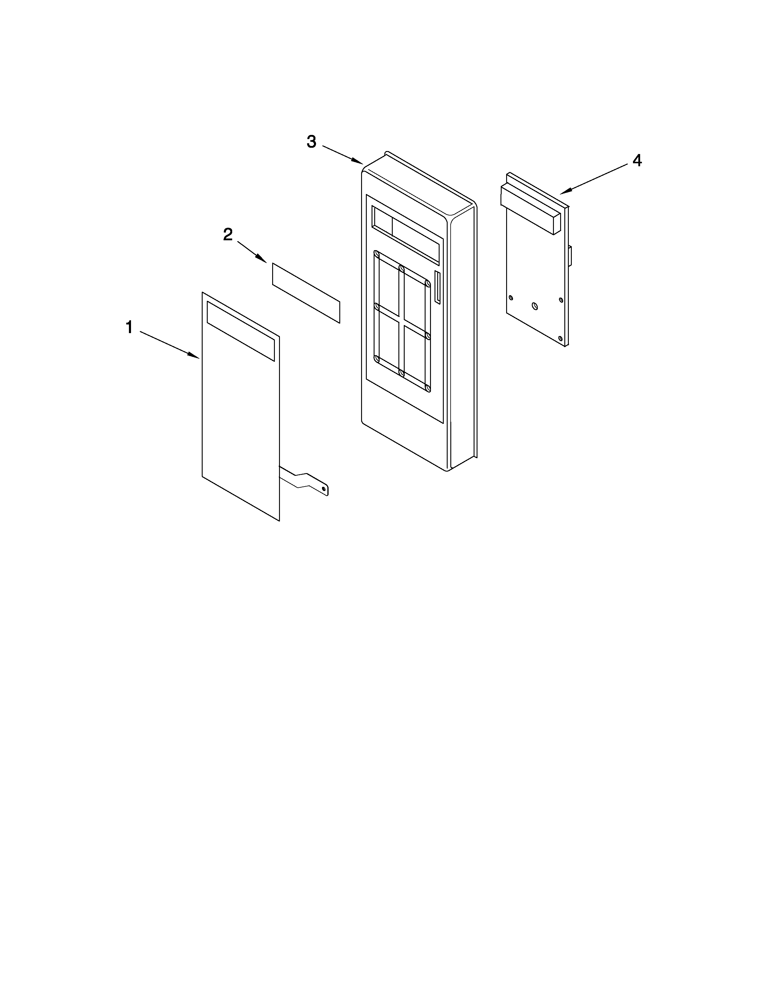 Jenn-Air JMC9158BCB10 microwave control panel parts diagram