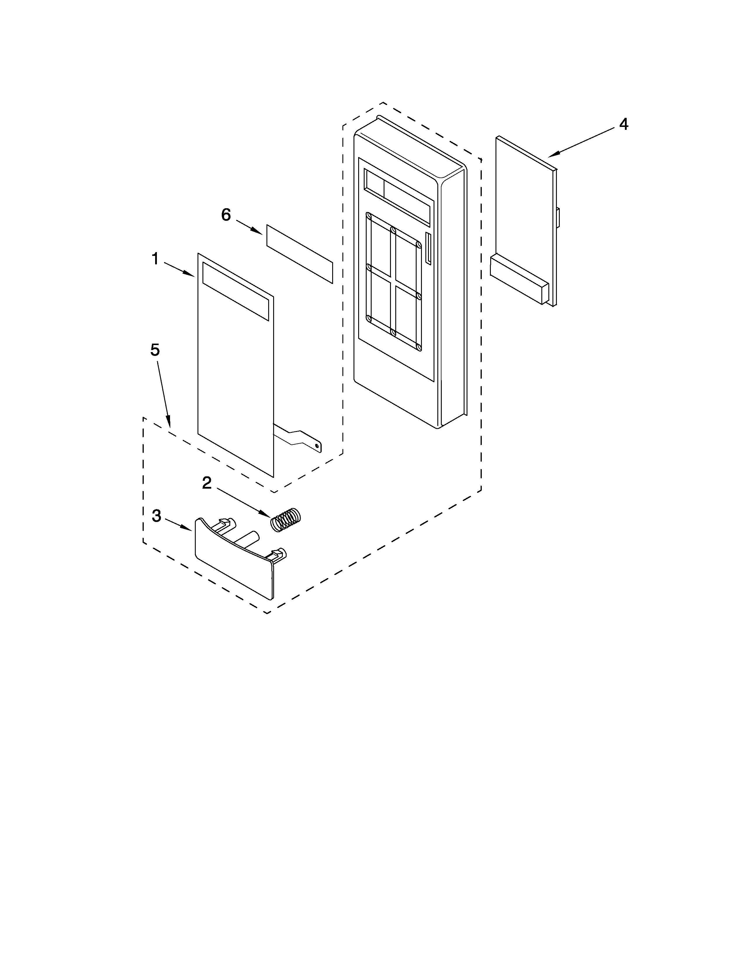 Jenn-Air JMC5200BAW15 microwave control panel parts diagram