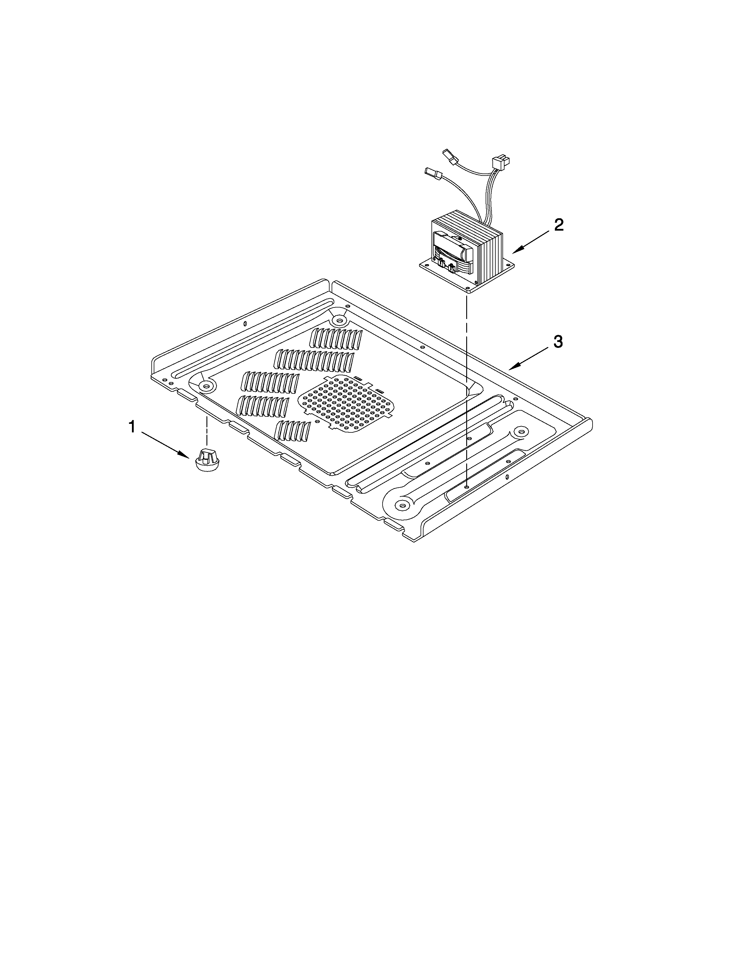 Jenn-Air JMC5200BAW15 base plate and convection parts diagram
