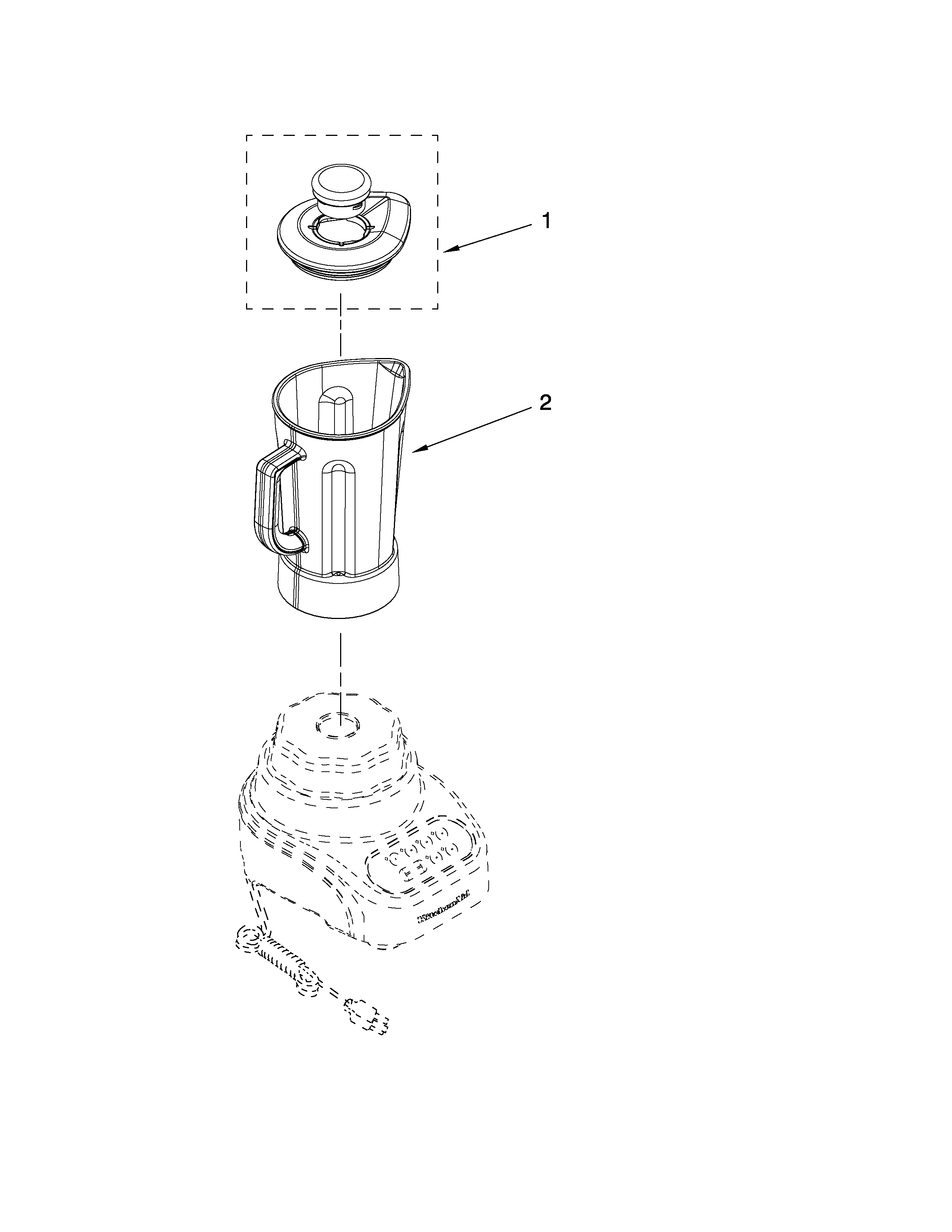 KitchenAid KSB465QER0 attachment parts diagram