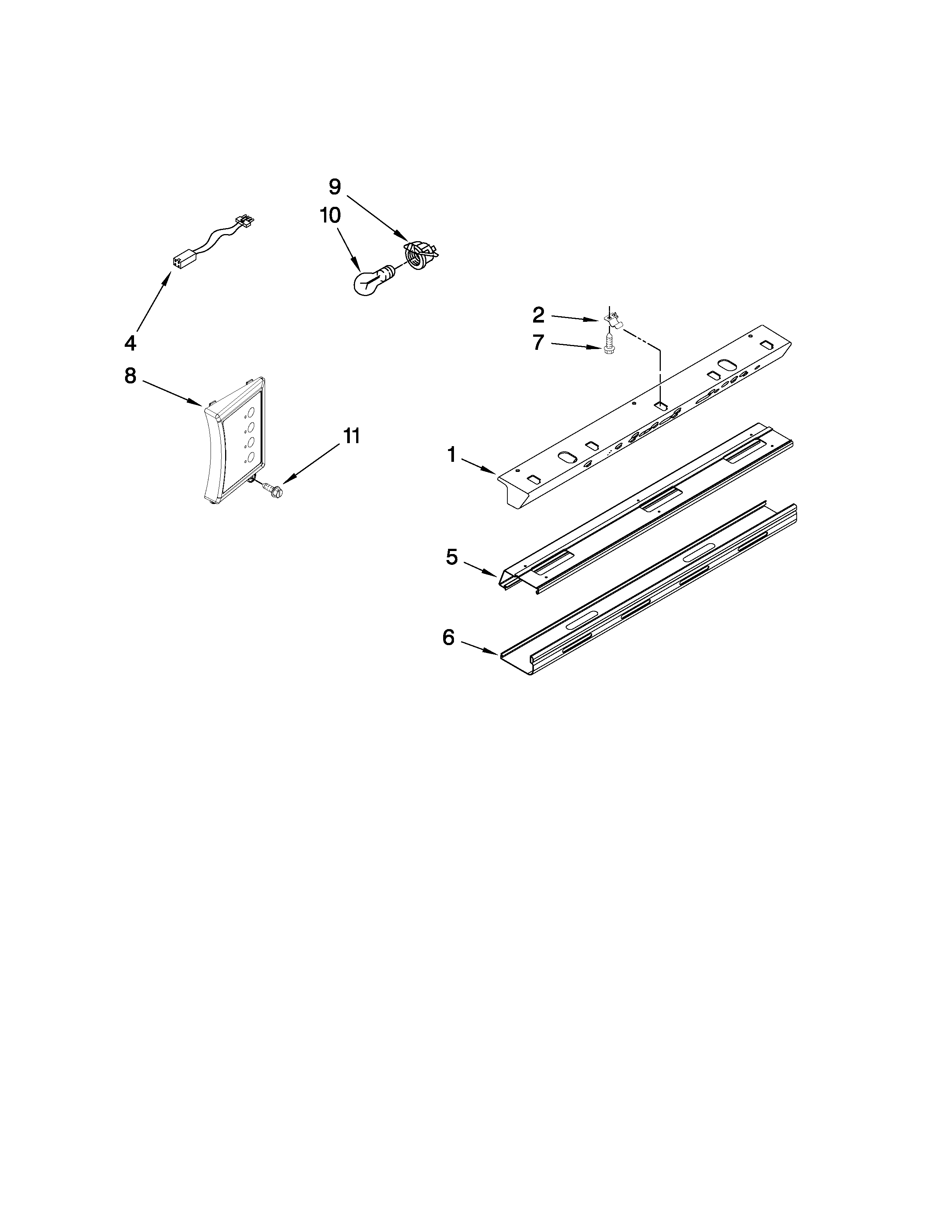 KitchenAid KSSO42QTB04 control panel parts diagram