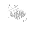 Whirlpool DU1030XTXB1 upper rack and track parts diagram