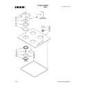 Ikea ICS404WB0 cooktop, burner and grate parts diagram