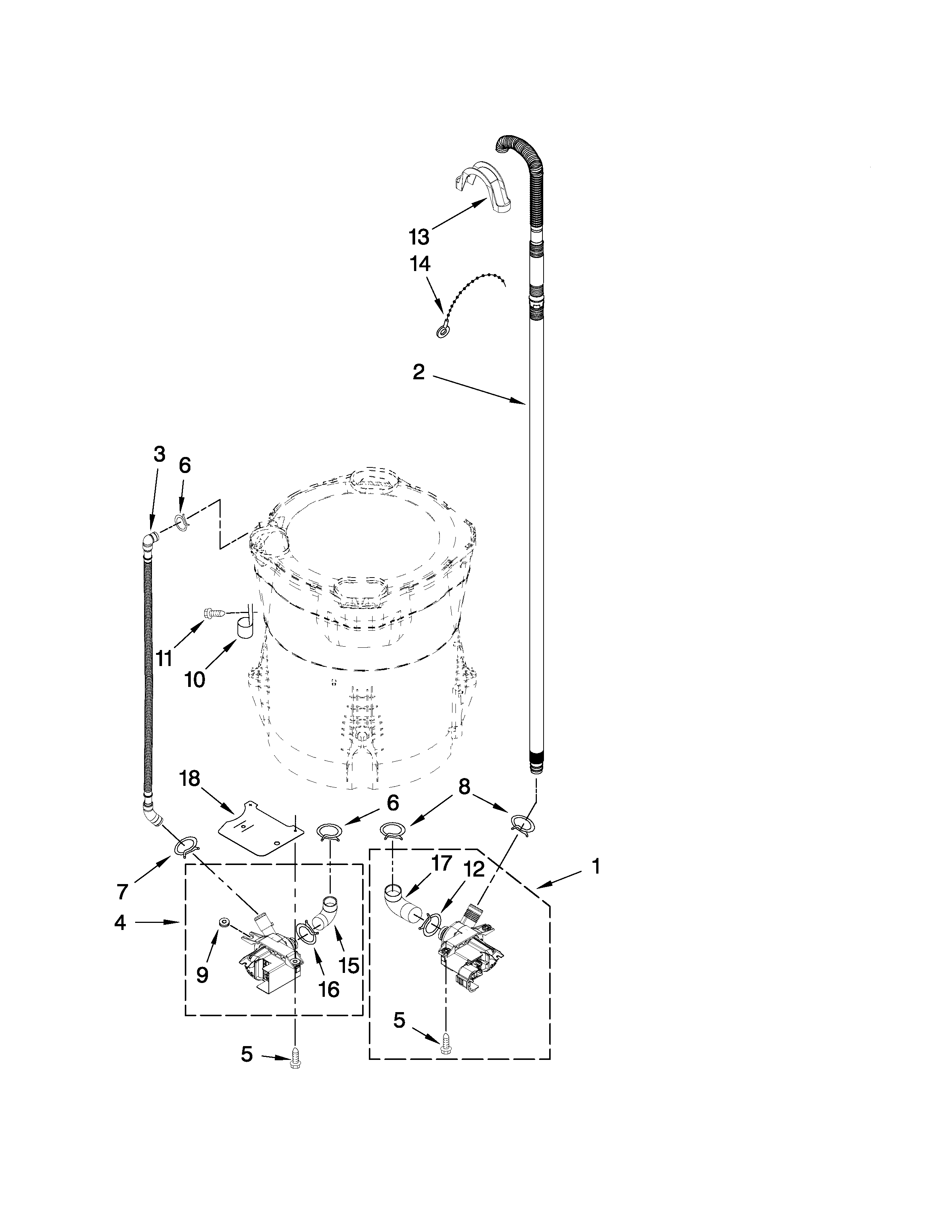 Maytag MVWB450WQ1 pump parts diagram