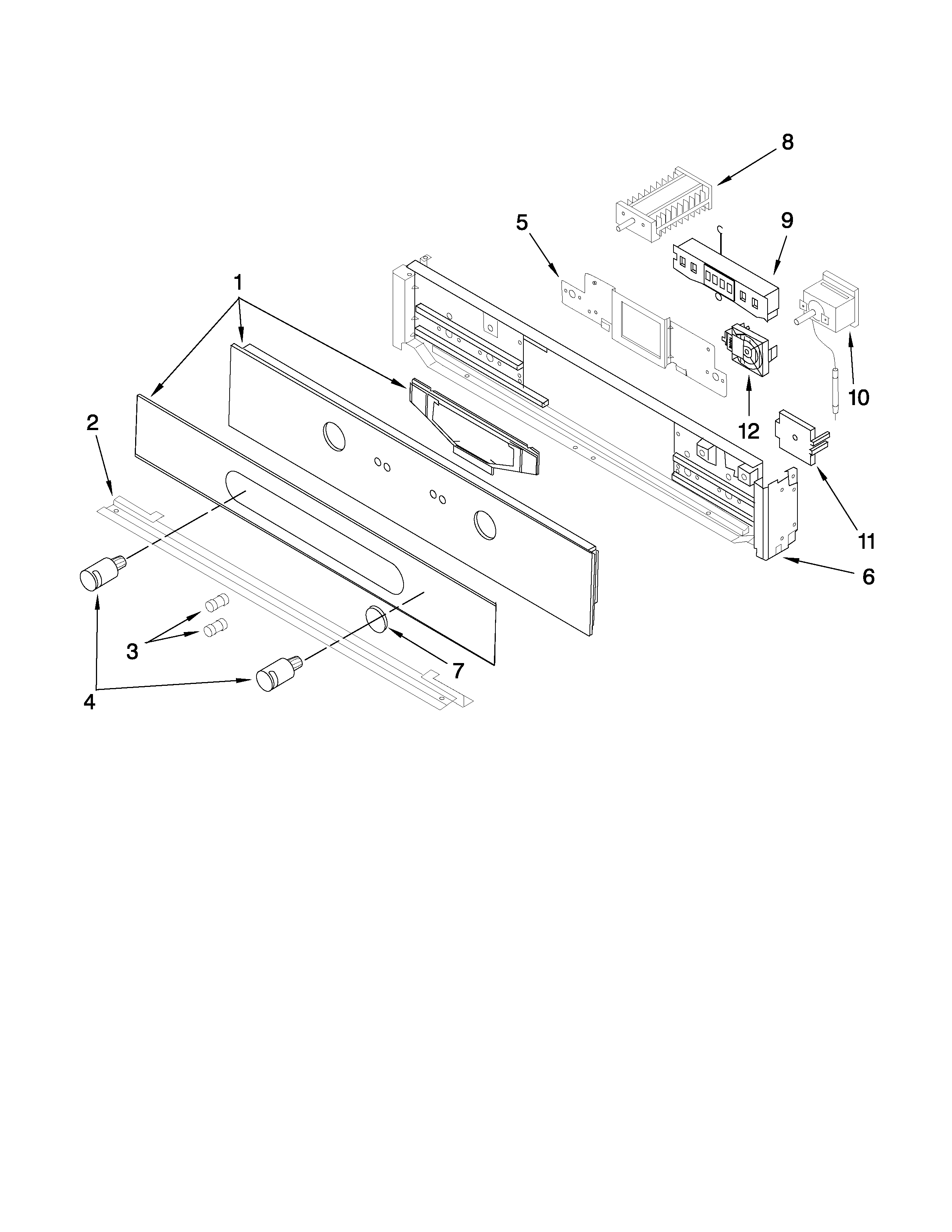 Ikea IBS324PWW0 control panel parts diagram