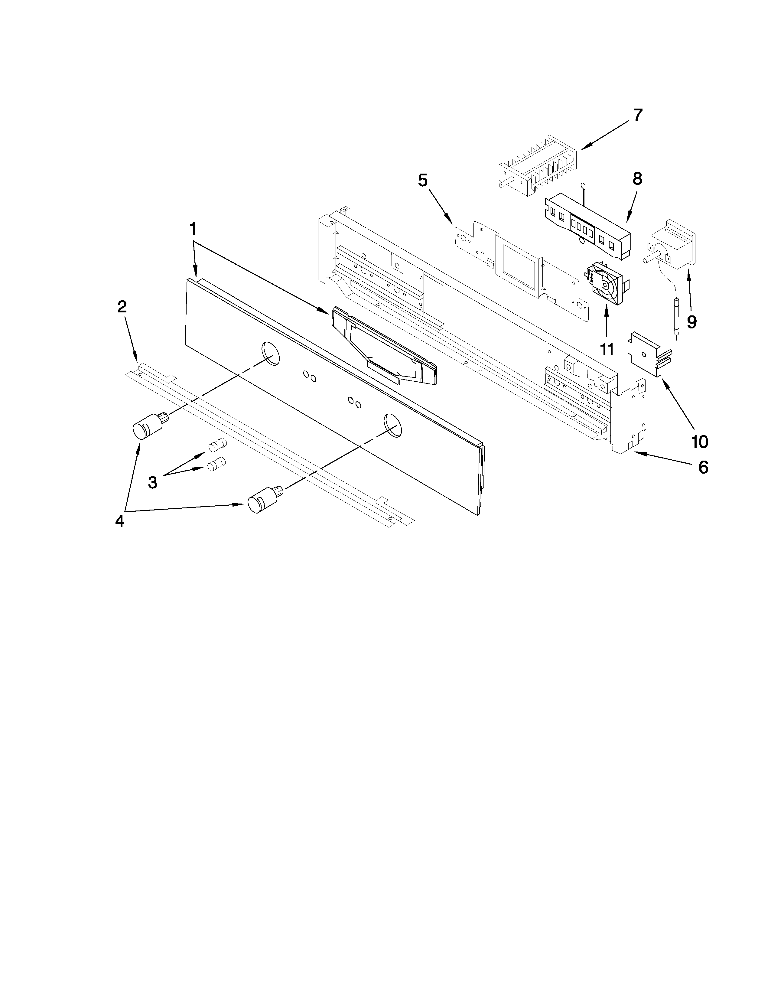 Ikea IBS124PWS0 control panel parts diagram