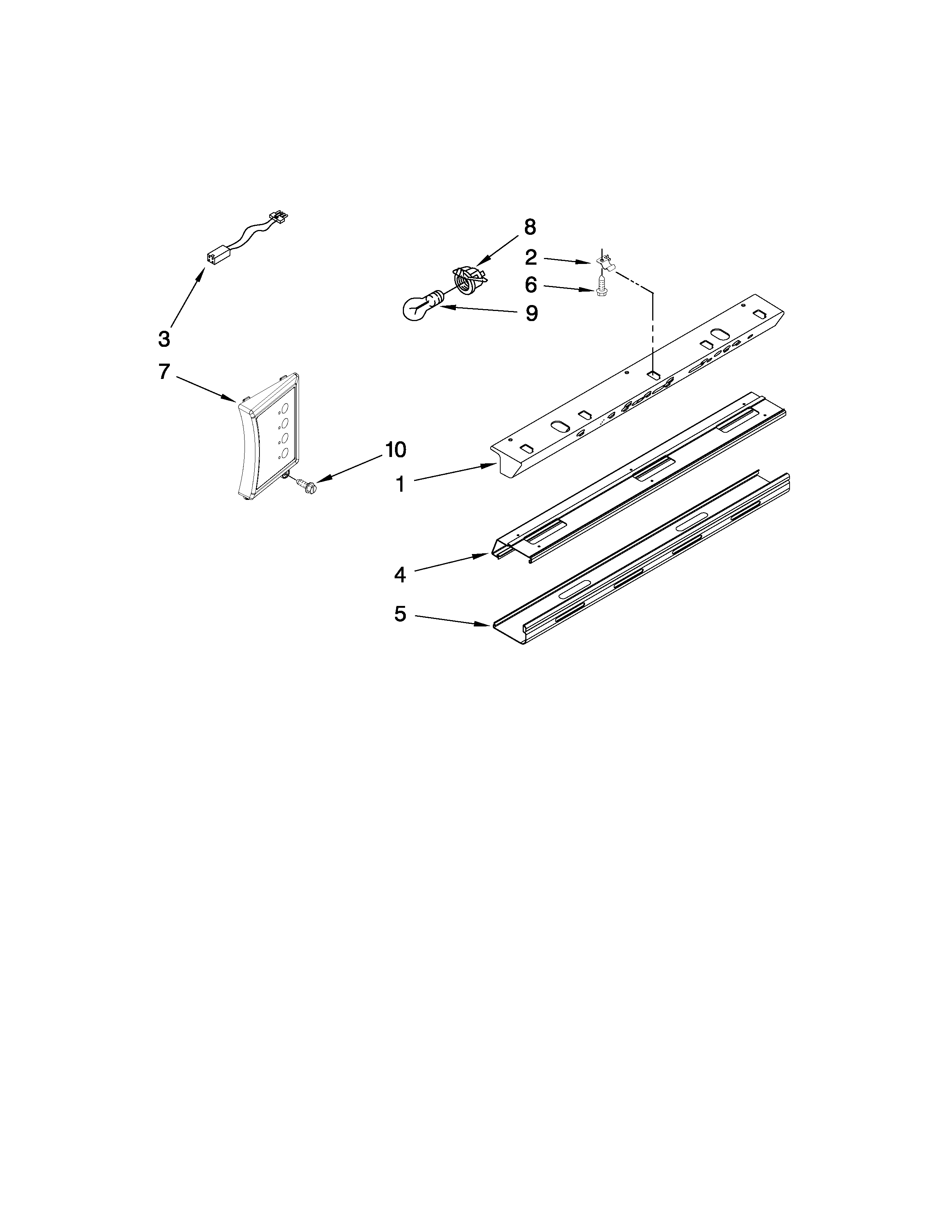 KitchenAid KSSS42QTW04 control panel parts diagram