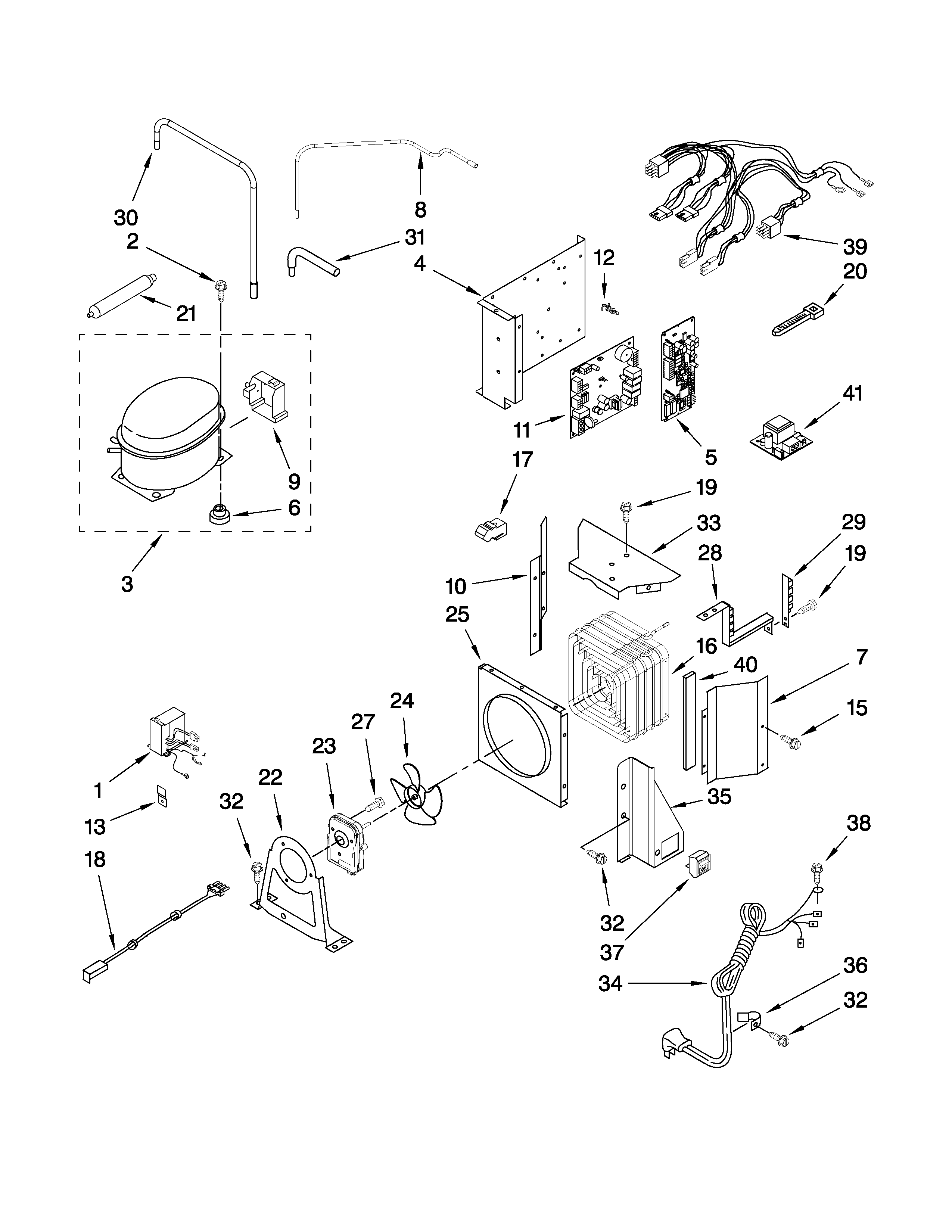 KitchenAid KSSS42QTW04 upper unit parts diagram
