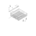 Whirlpool DU1010XTXB1 upper rack and track parts diagram