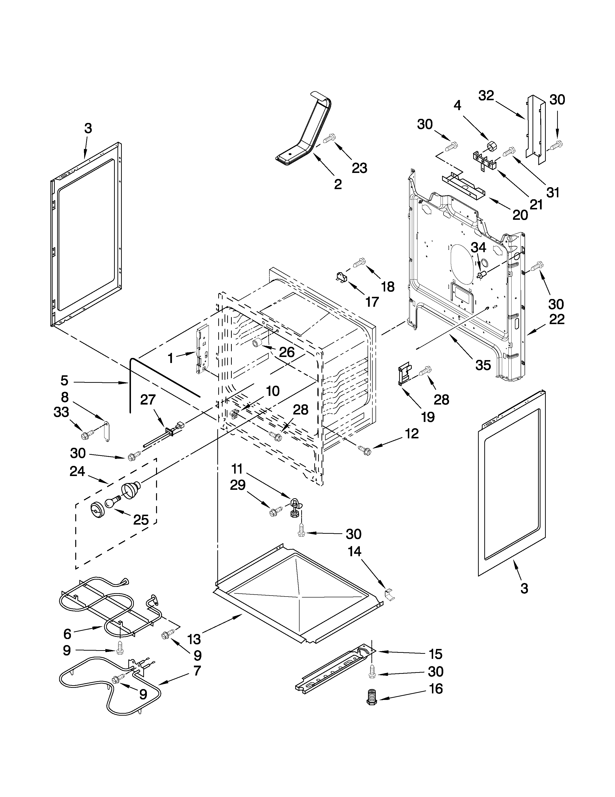 Ikea YIES350XW0 chassis parts diagram
