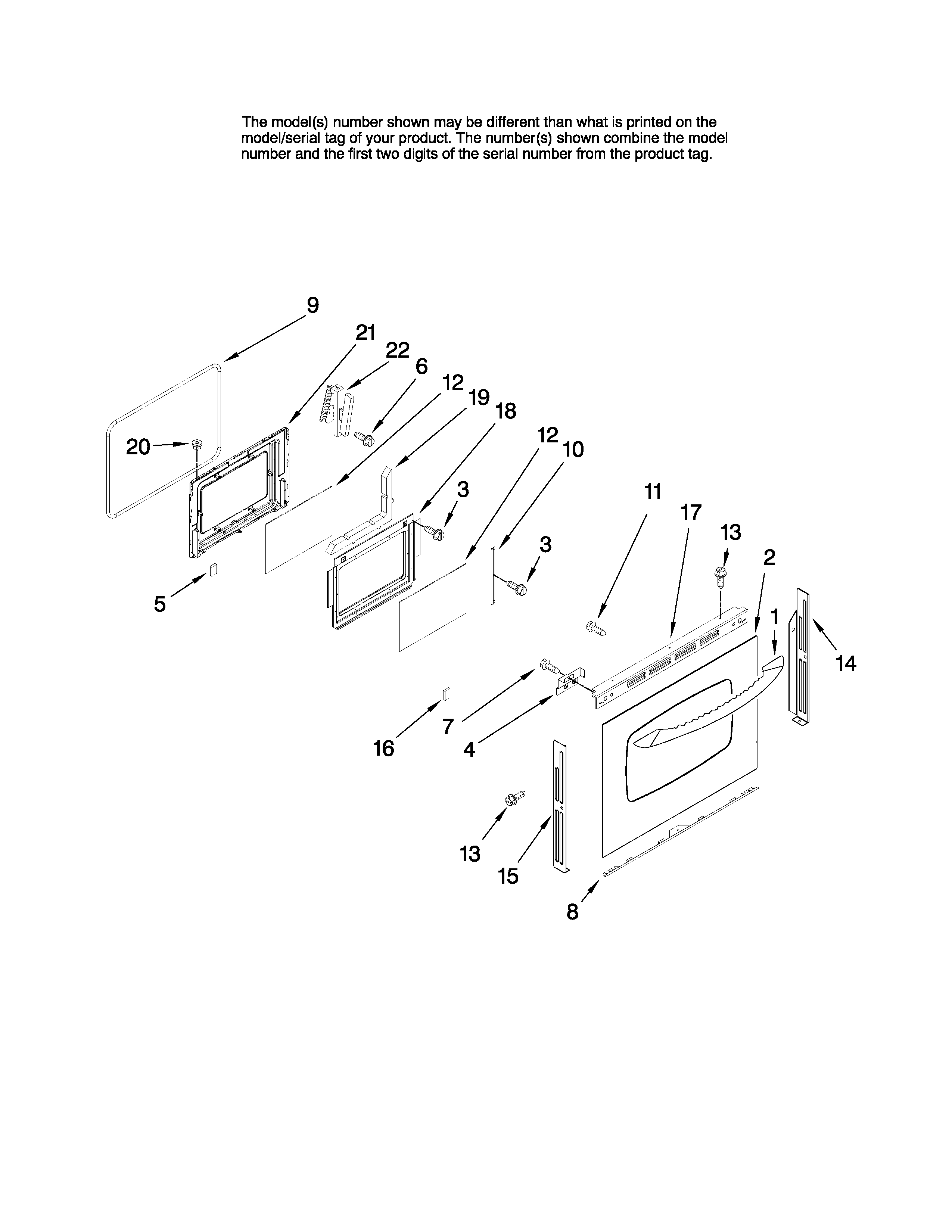 Maytag MGR6751BDW17 lower door parts diagram