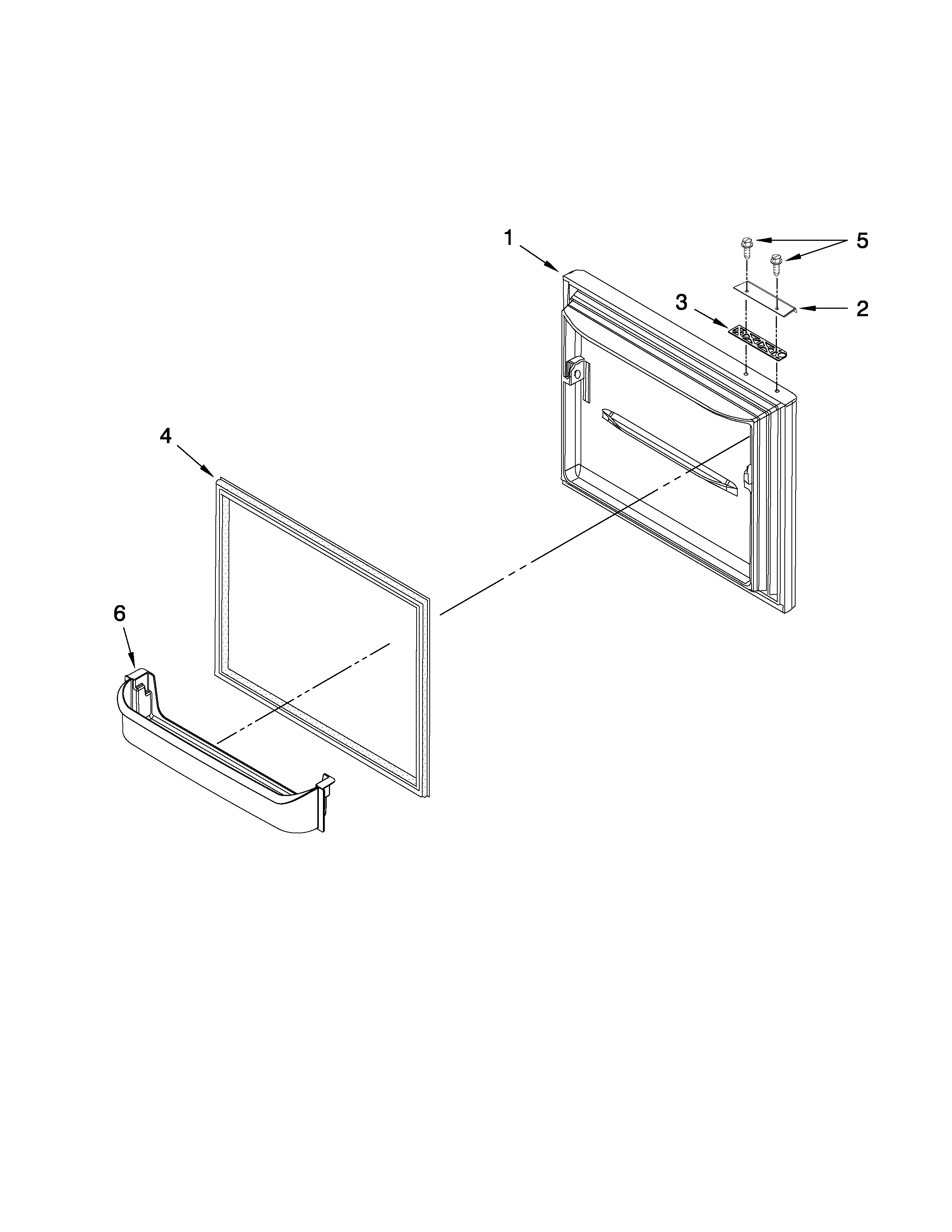 Amana ABR192ZFES6 freezer door parts diagram