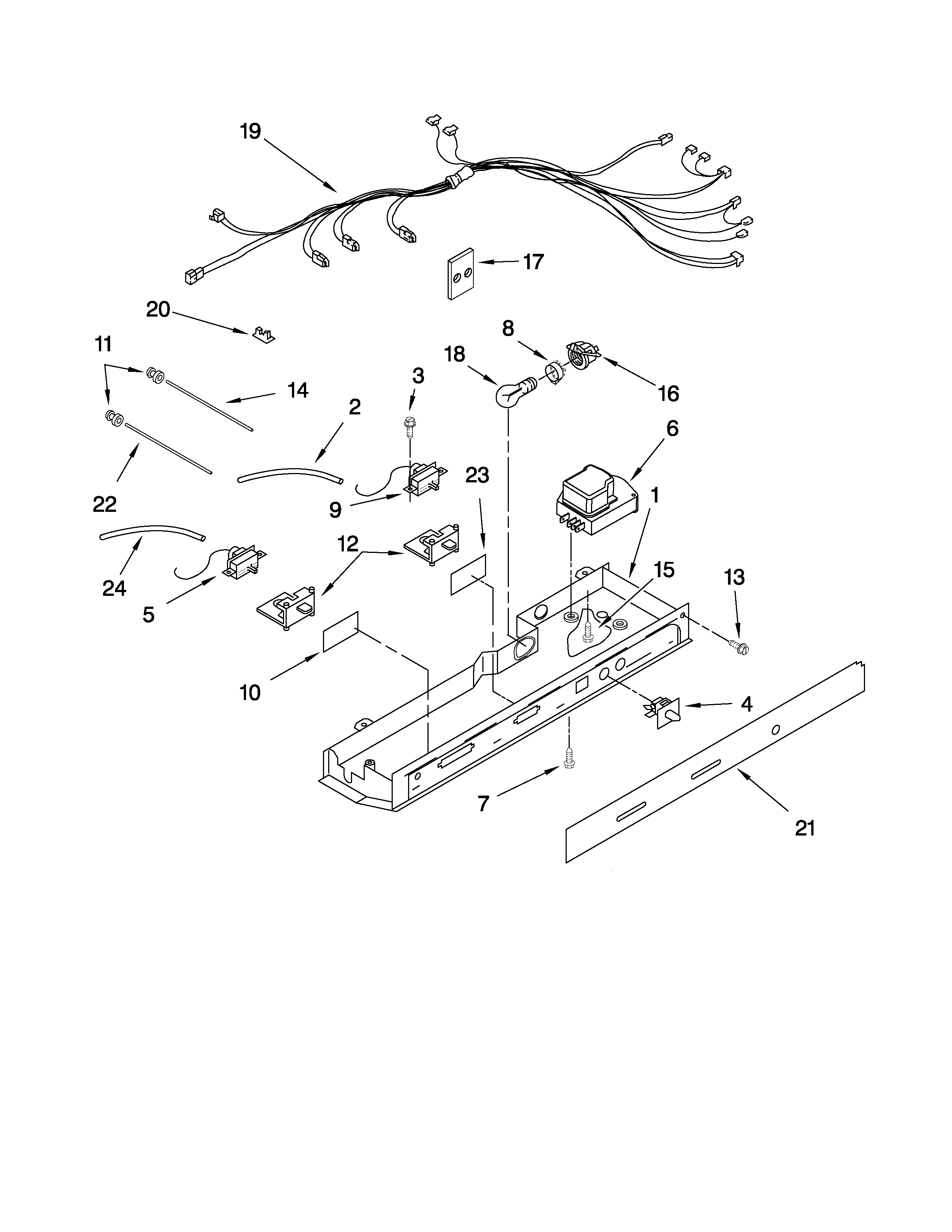 Whirlpool BRS62BRBNA00 control parts diagram