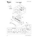 Whirlpool YWED7400XW0 top and console parts diagram