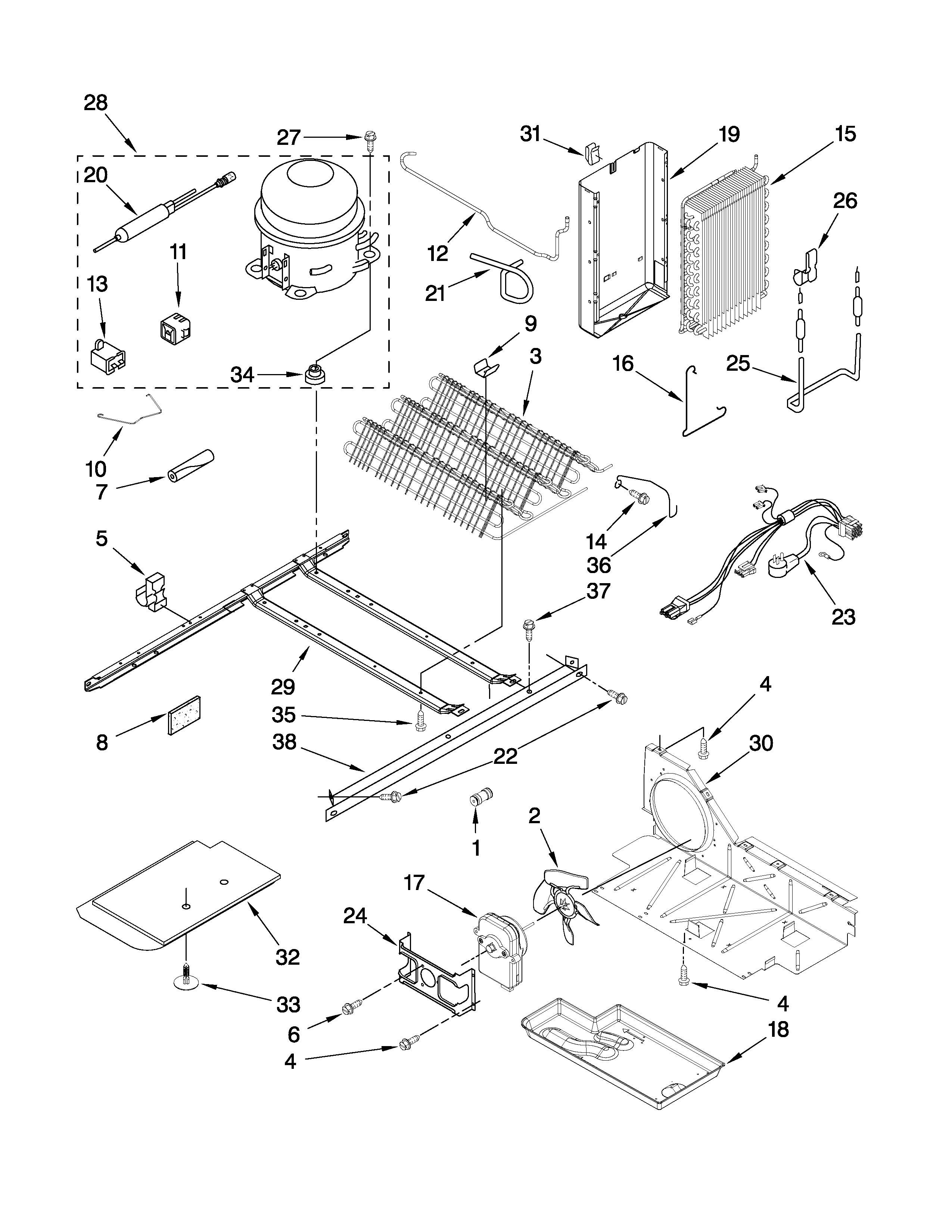 Estate TS25CGXTD04 unit parts diagram