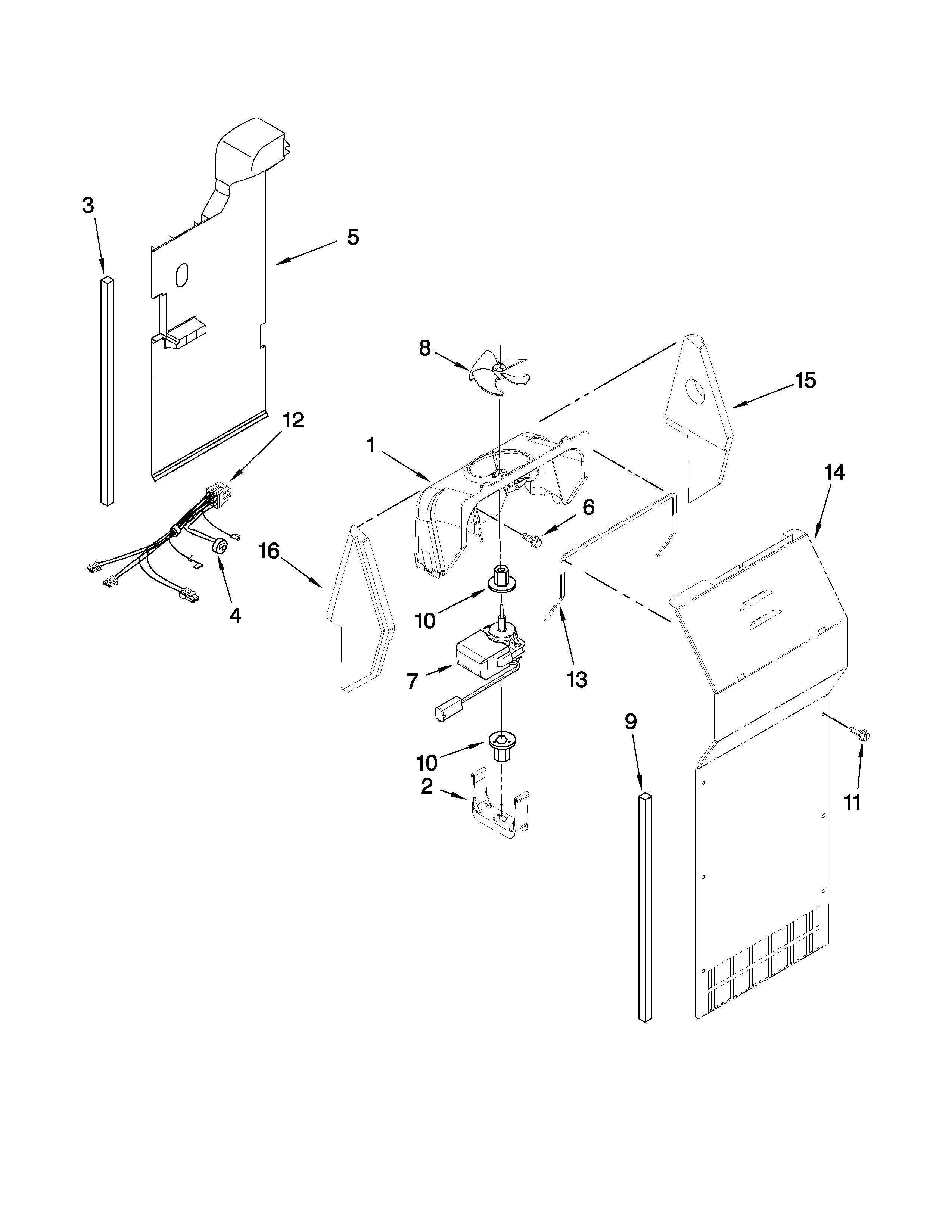 Estate TS25CGXTD04 air flow parts diagram