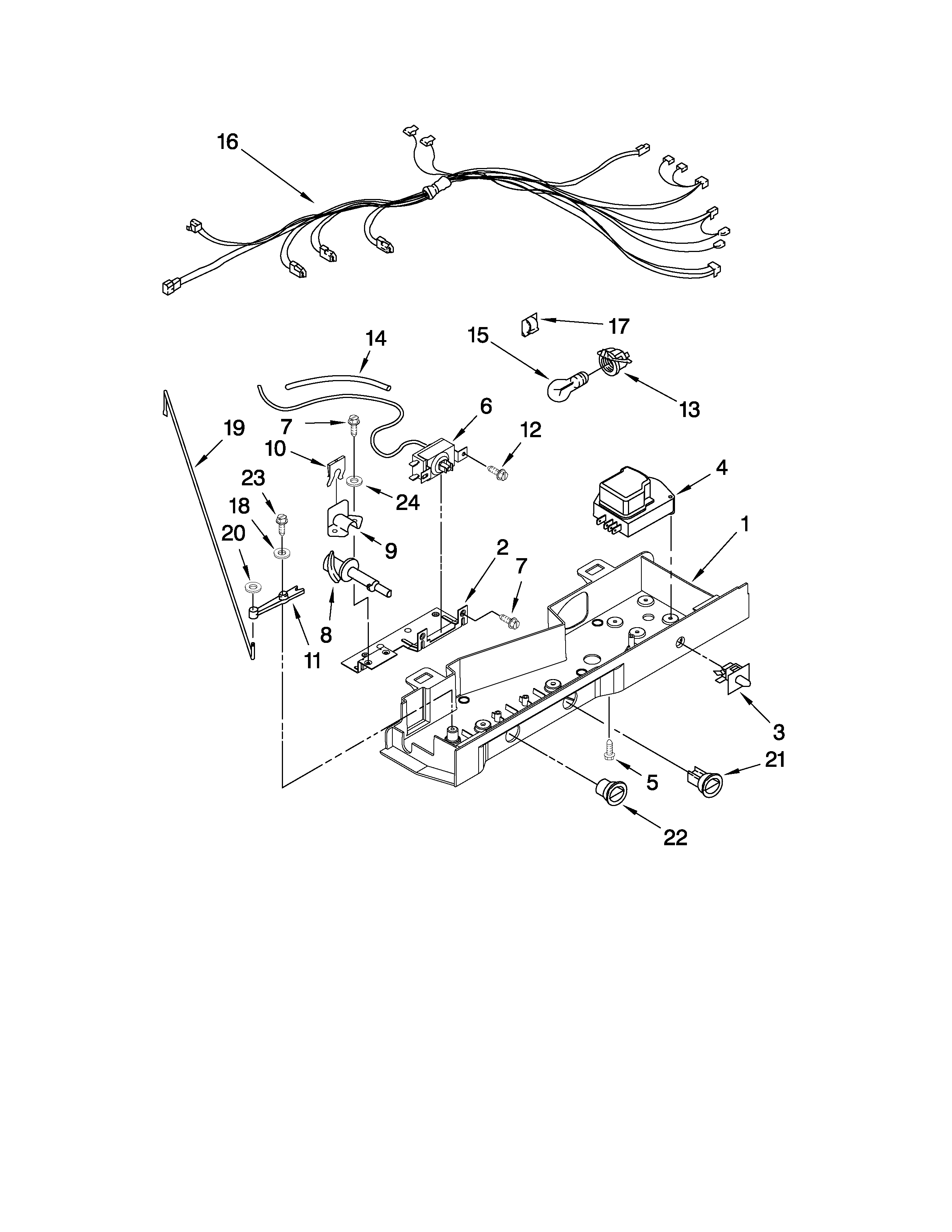 Estate TS25CGXTD04 control parts diagram