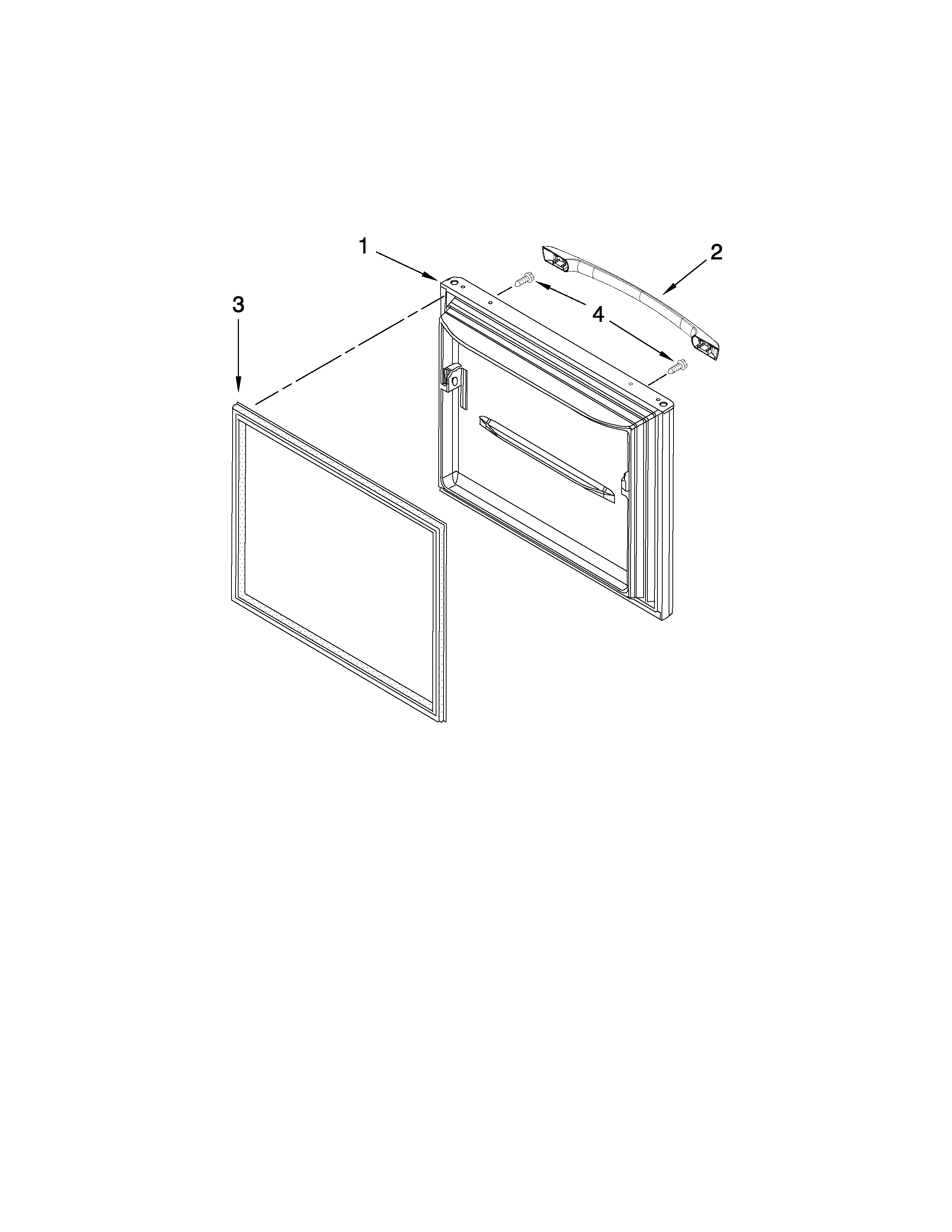 Amana ABB2227VEW2 freezer door parts diagram