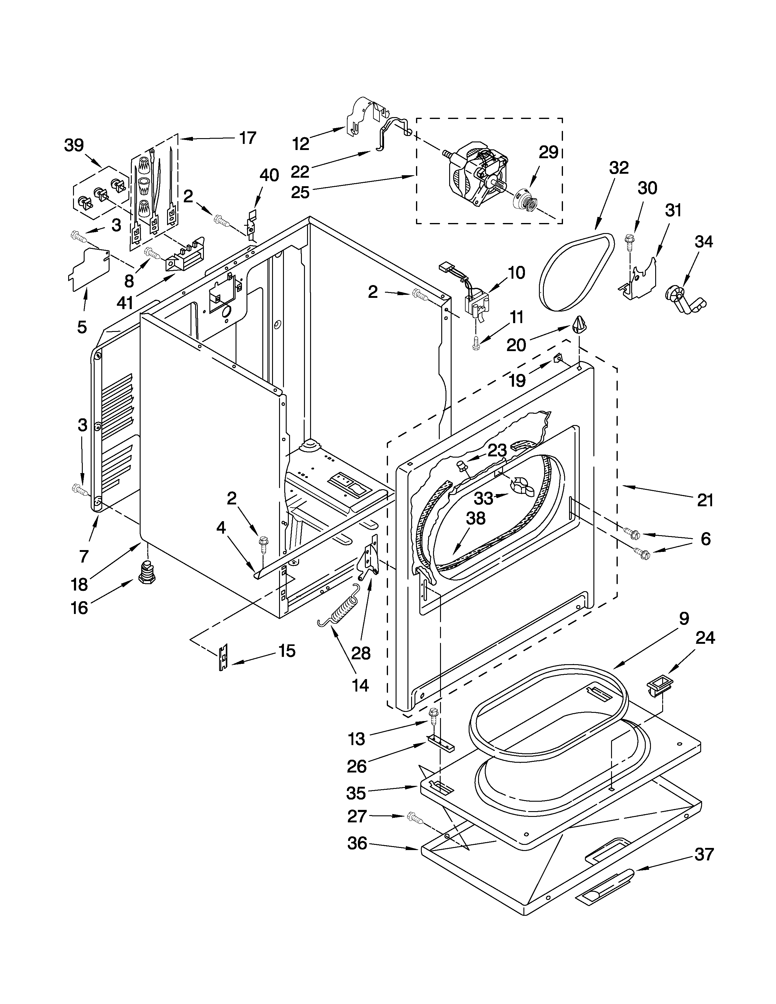 Maytag 7MMEP0080WW1 cabinet parts diagram