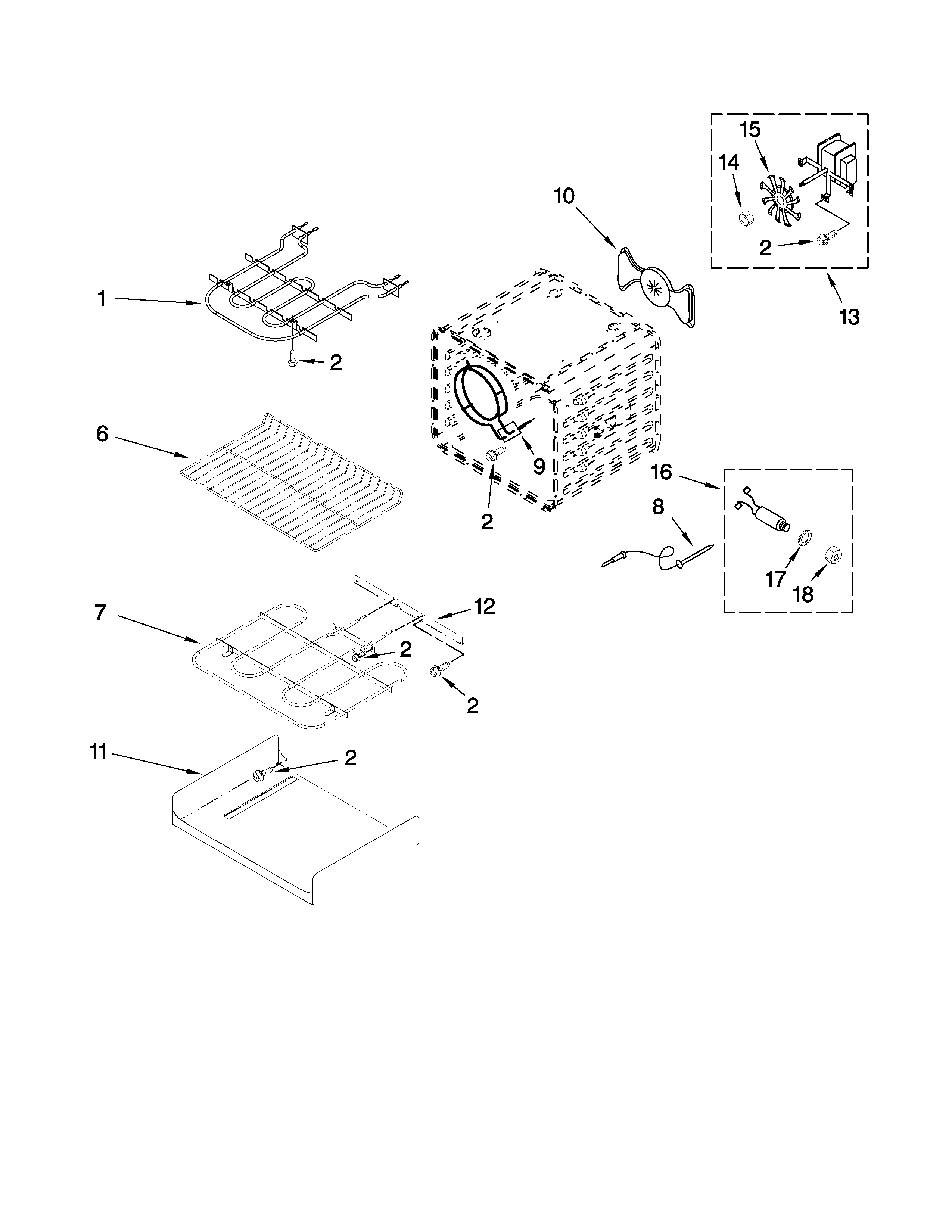 KitchenAid YKERS807SS02 internal oven parts diagram