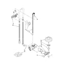 KitchenAid KUDE40CVBL3 fill, drain and overfill parts diagram