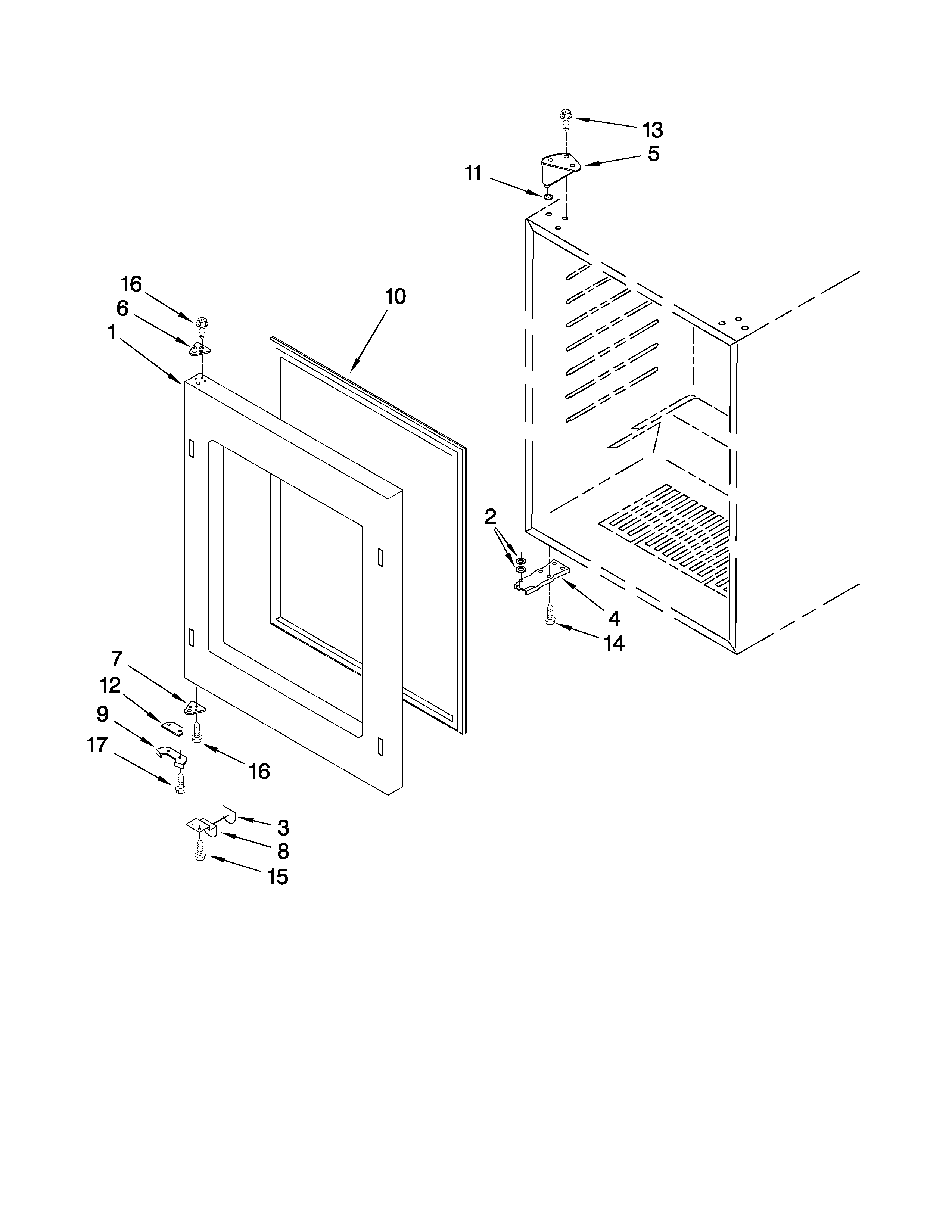 KitchenAid KUWO24LSBX03 door parts diagram