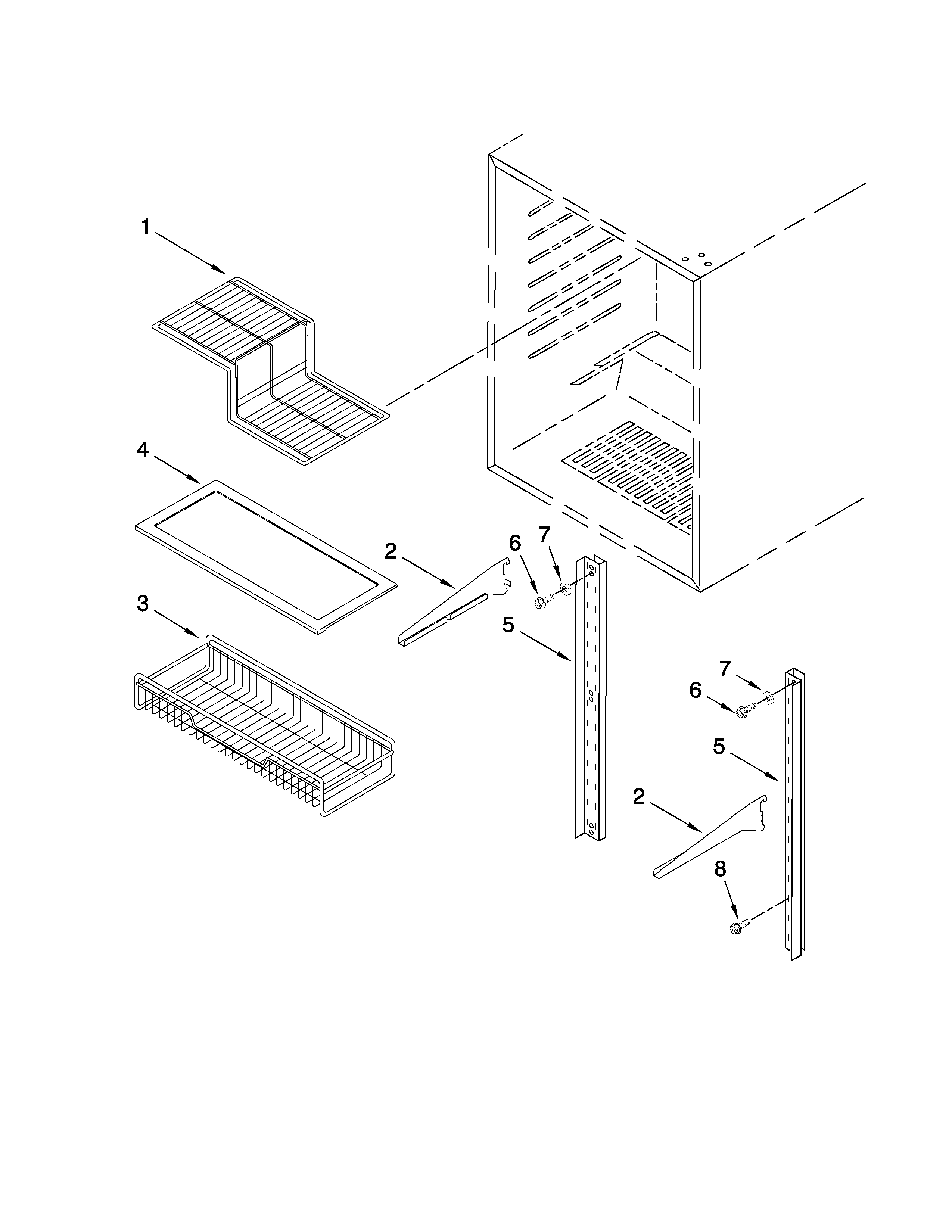 KitchenAid KURO24RSBX02 shelf parts diagram