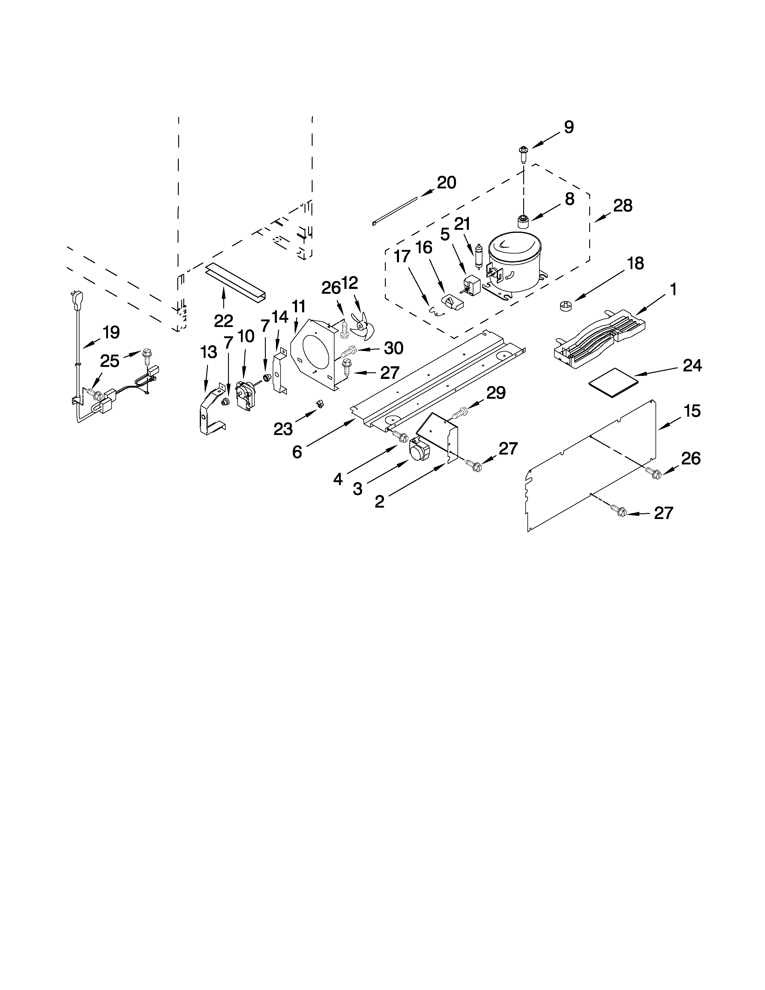 KitchenAid KURO24RSBX02 unit parts diagram