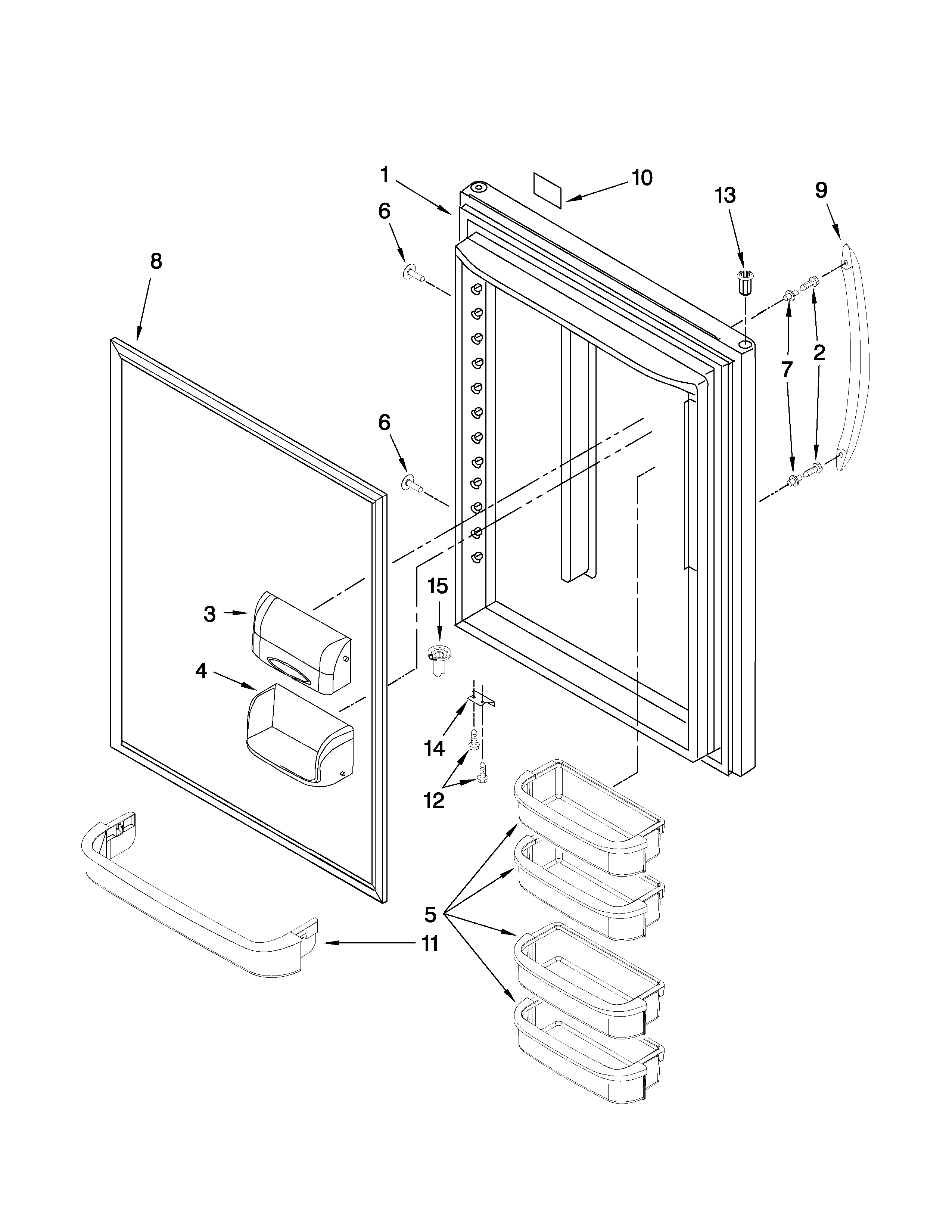 Amana ABB2224WES0 refrigerator door parts diagram