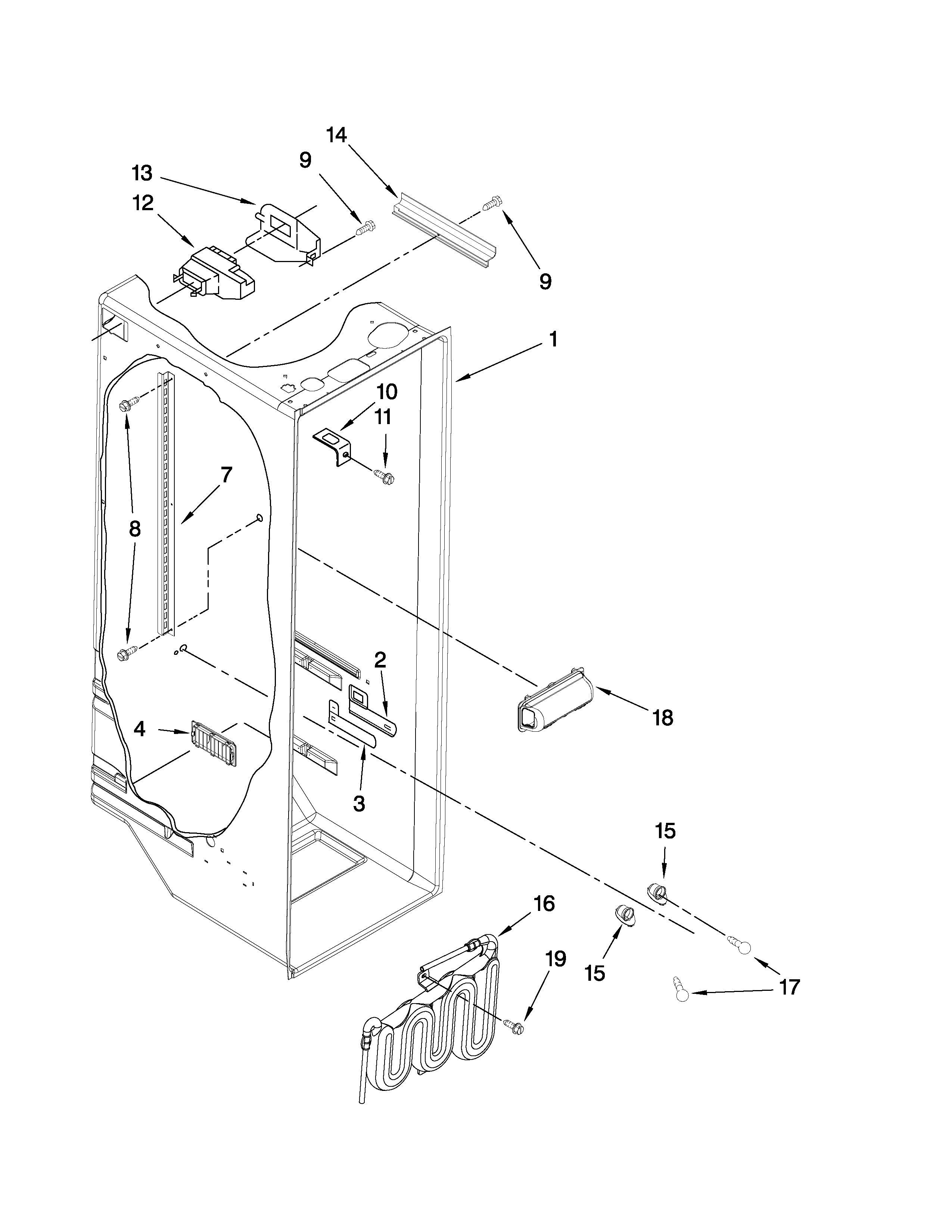 Maytag MSD2553WEB01 refrigerator liner parts diagram